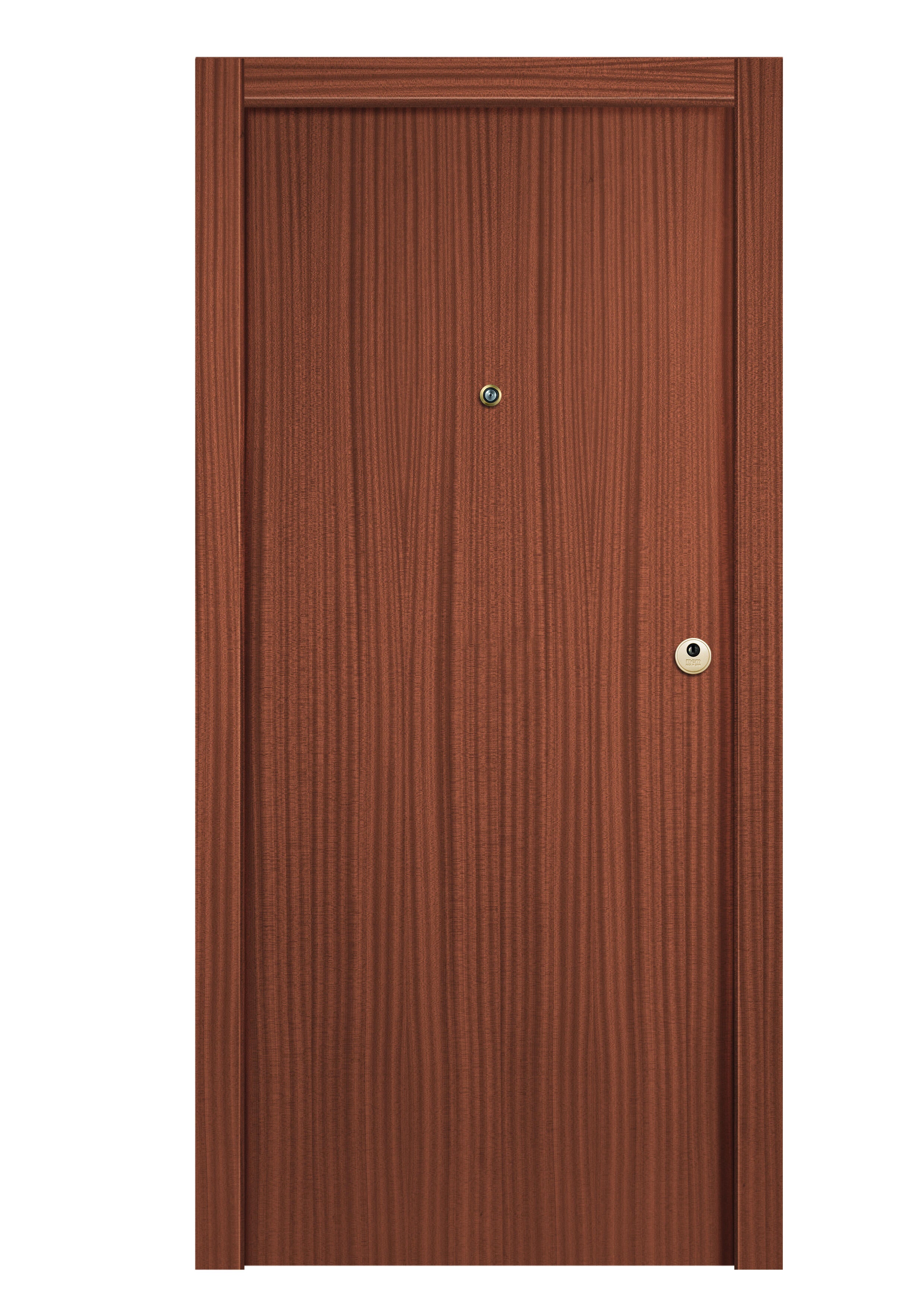 Porta blindada lisa mogno 2000x800mm esquerda - 2