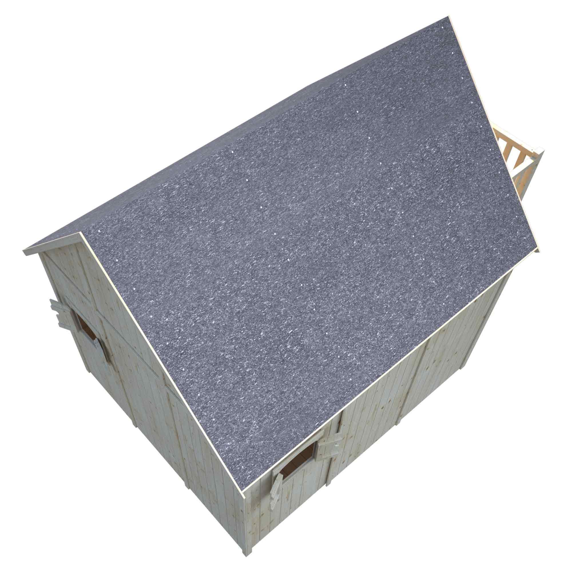 Caseta infantil de madera duplex 306x150x193 cm