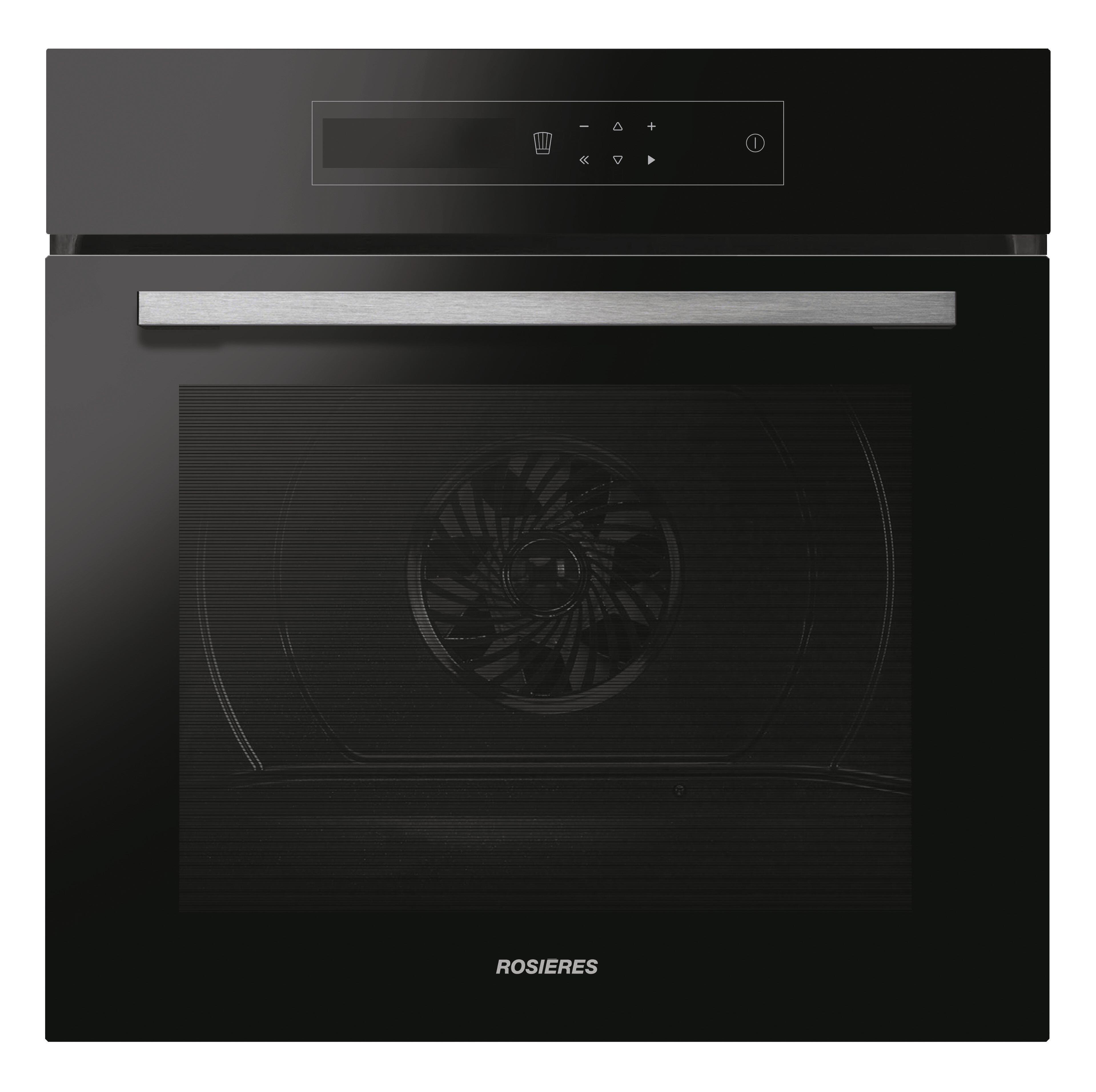 Four Encastrable Rosières RFZP6977IN Pyrolyse - 70L, Chaleur Pulsée, Inox/verre Fumé - Classe A