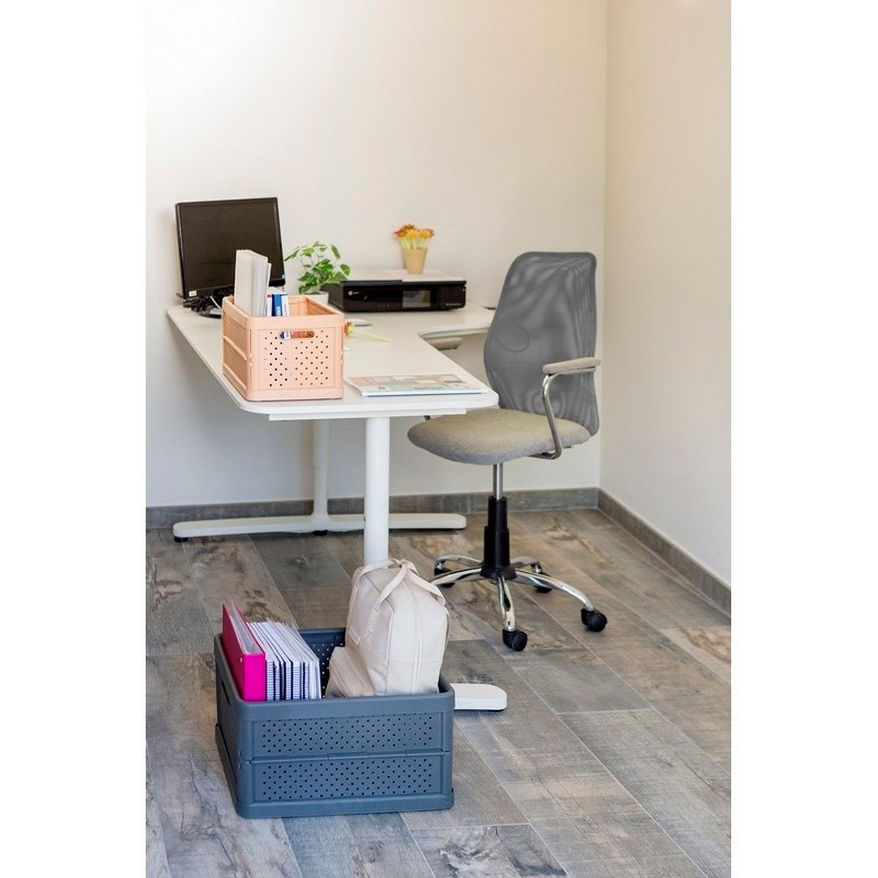 Caixa de arrumação dobrável 23x36x19 cm 11L cinza - 5