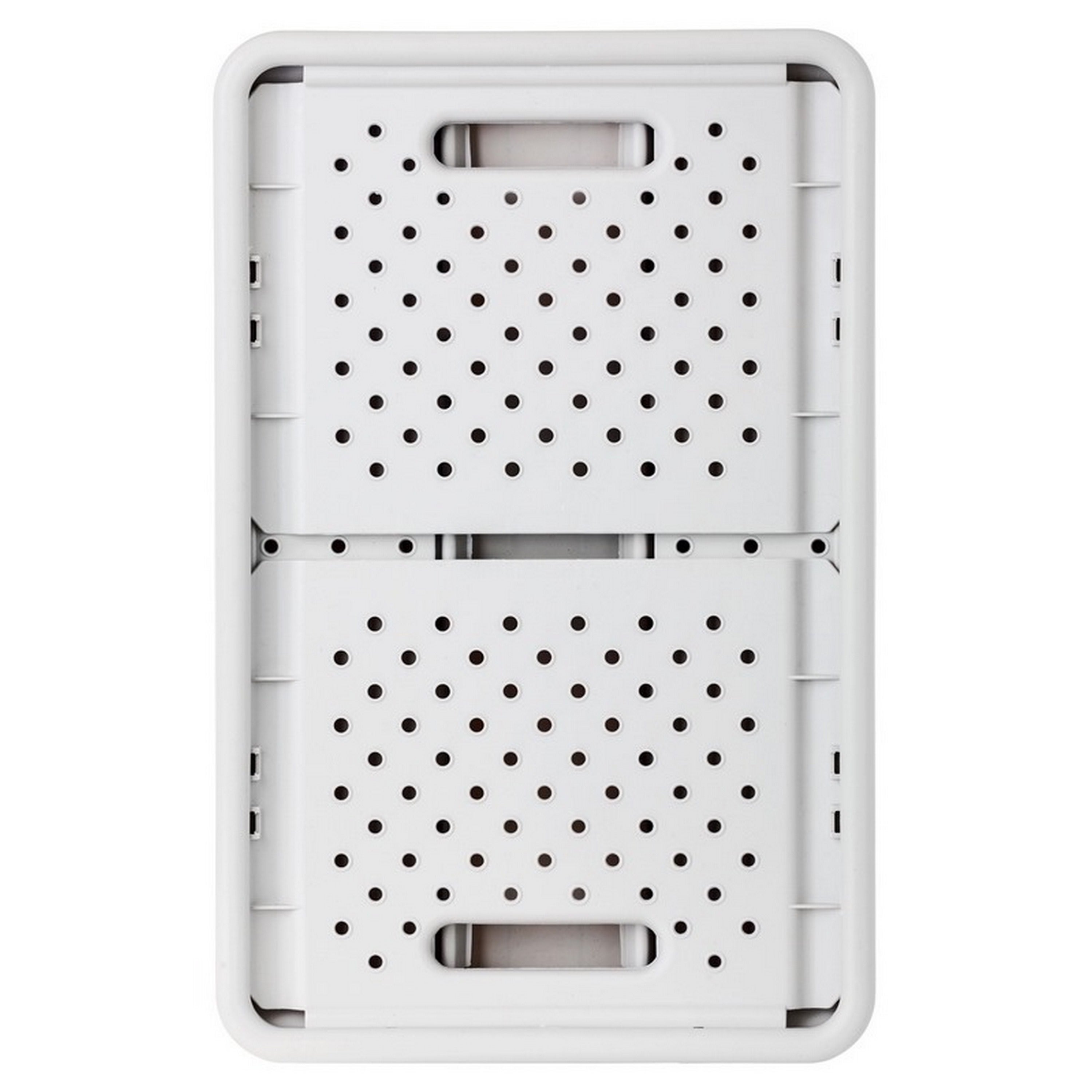 Caixa de arrumação dobrável branco 23x36x19 cm 11L - 7