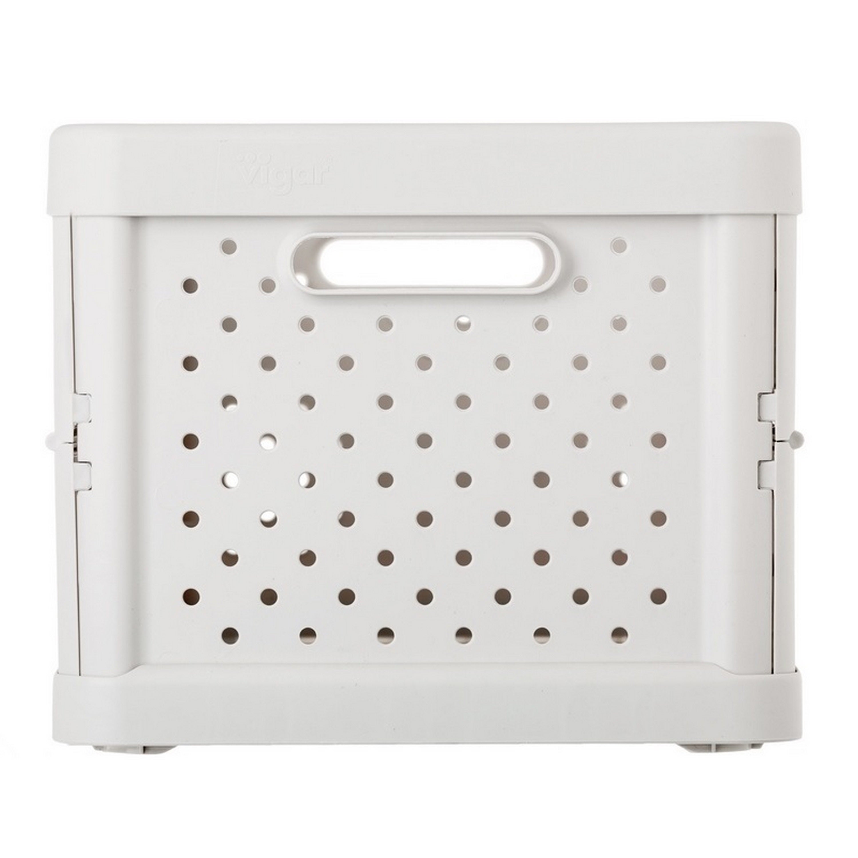 Caixa de arrumação dobrável branco 23x36x19 cm 11L - 6