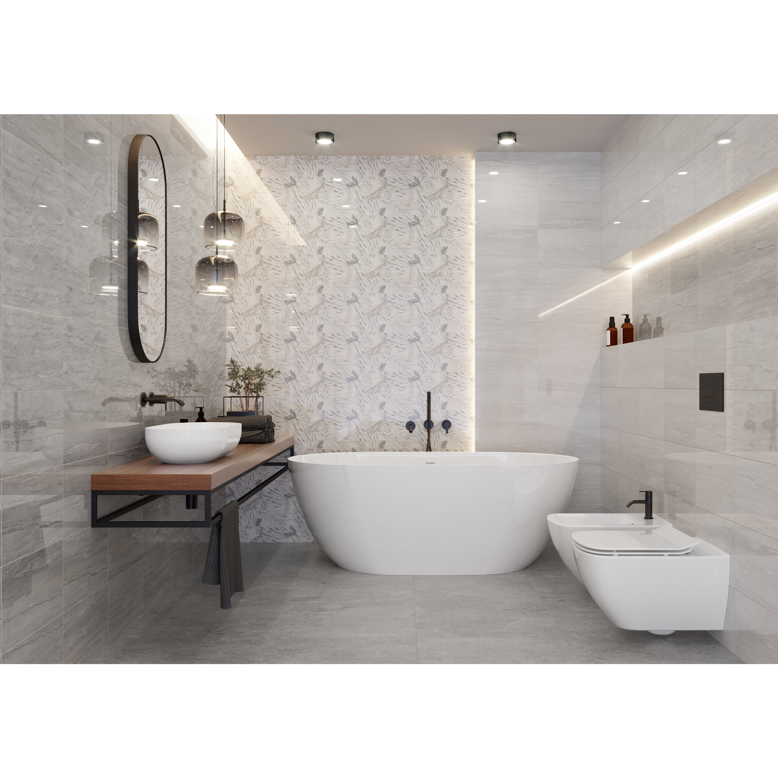 Glazura Tiberio White 25x40 Ceramika Color - 2