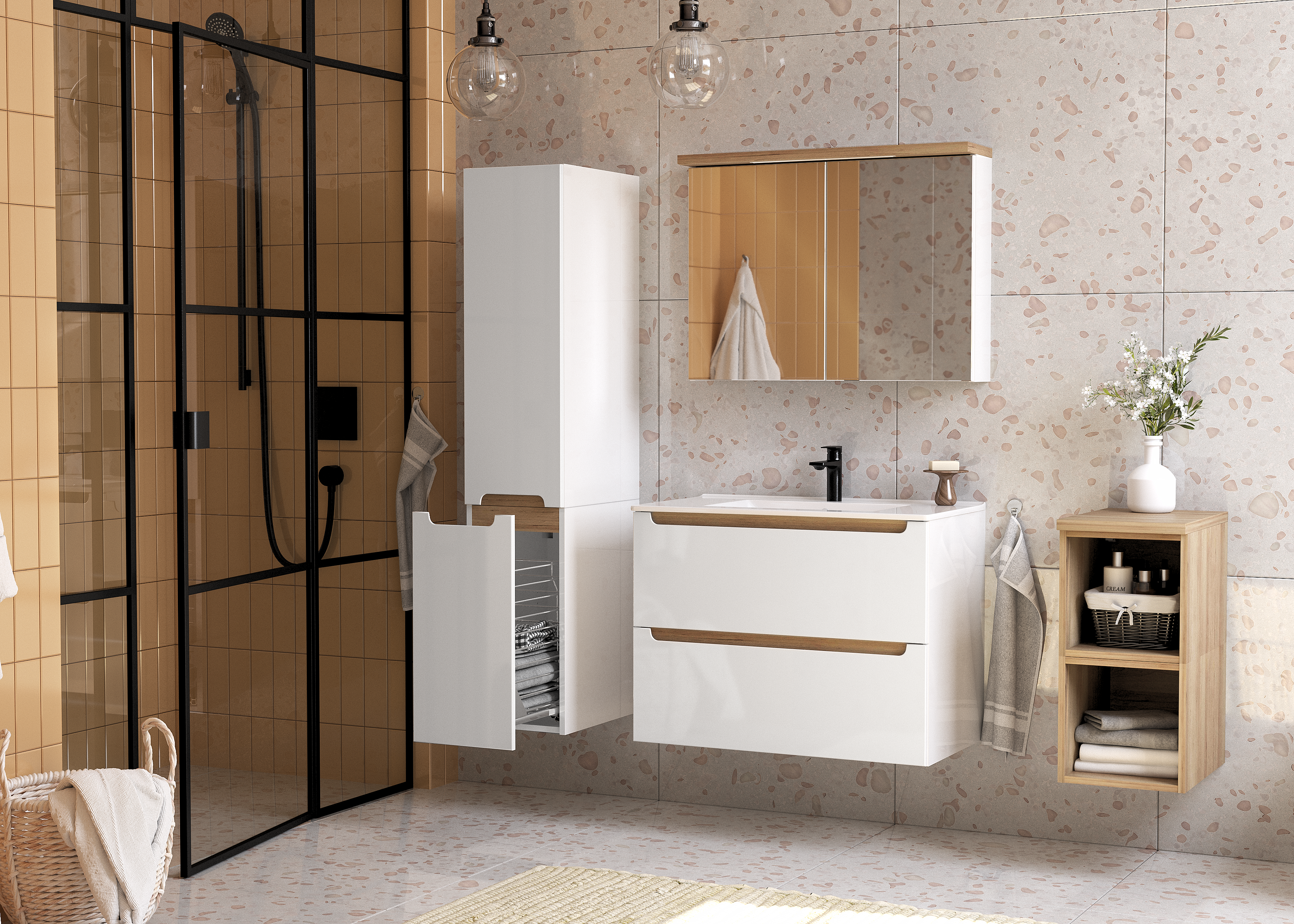 Szafka łazienkowa wisząca Stilla 30x60x45.1 cm Defra - 3