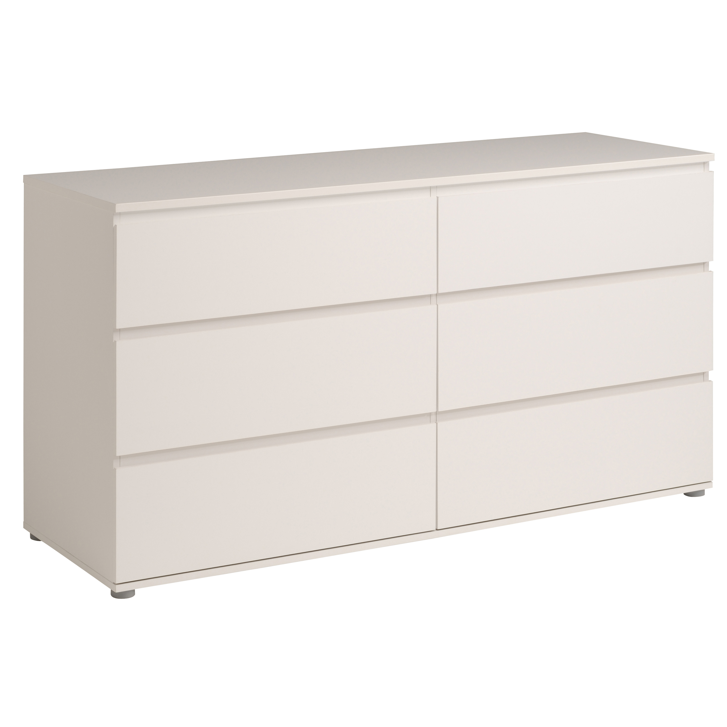 Cómoda kit blanco 6 cajones de 151.4 x 82.4 x 50 cm