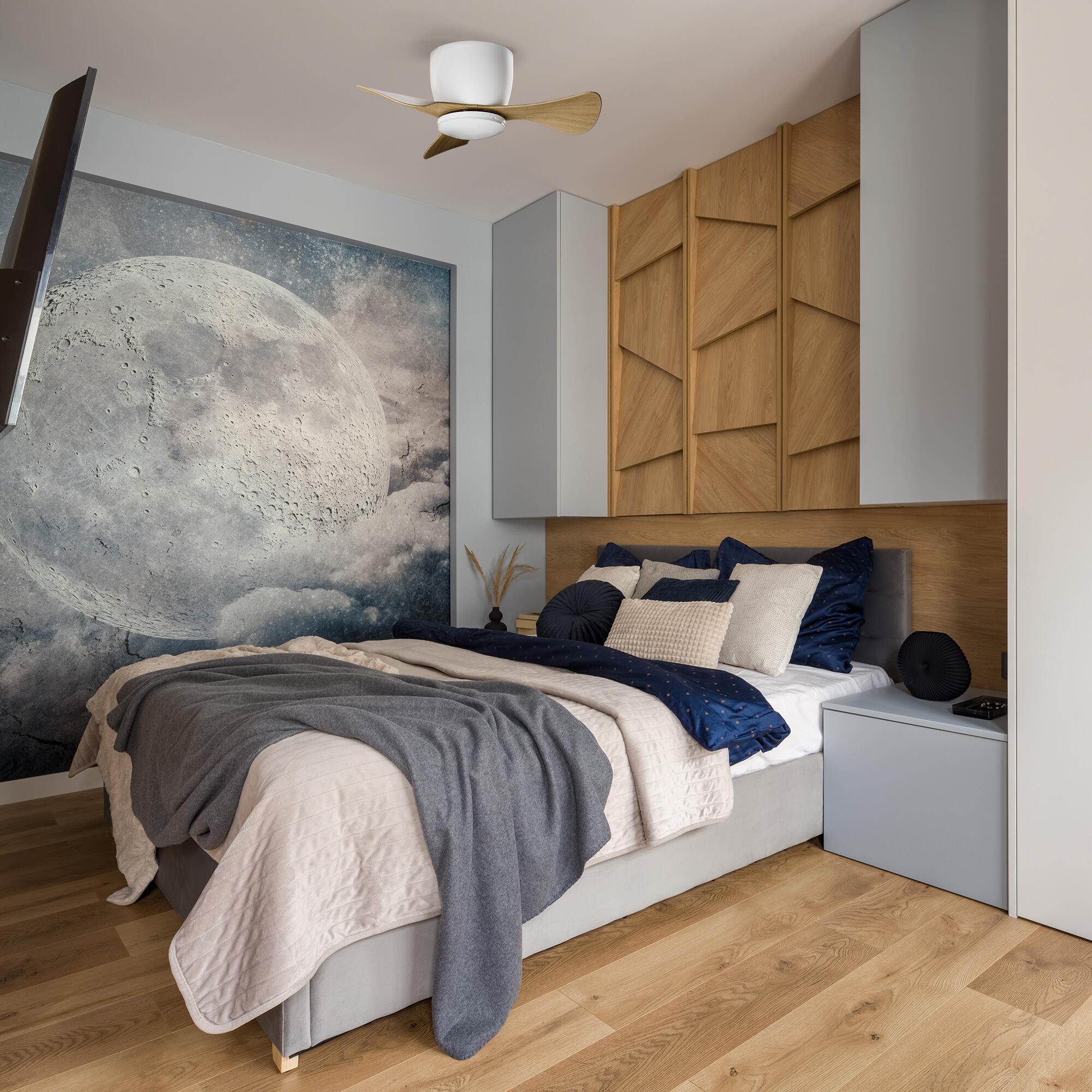 Ventilador de techo con luz silencioso DC Arte Confort Eli blanco 55.9 cm - 4