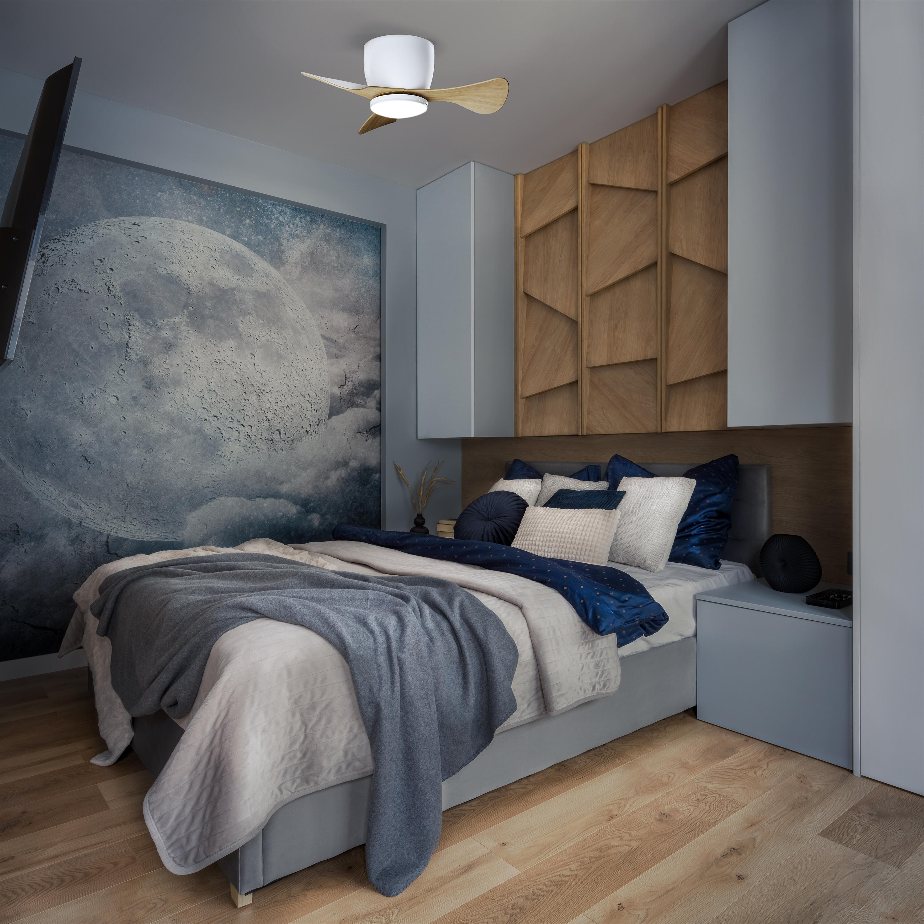 Ventilador de techo con luz silencioso DC Arte Confort Eli blanco 55.9 cm - 3