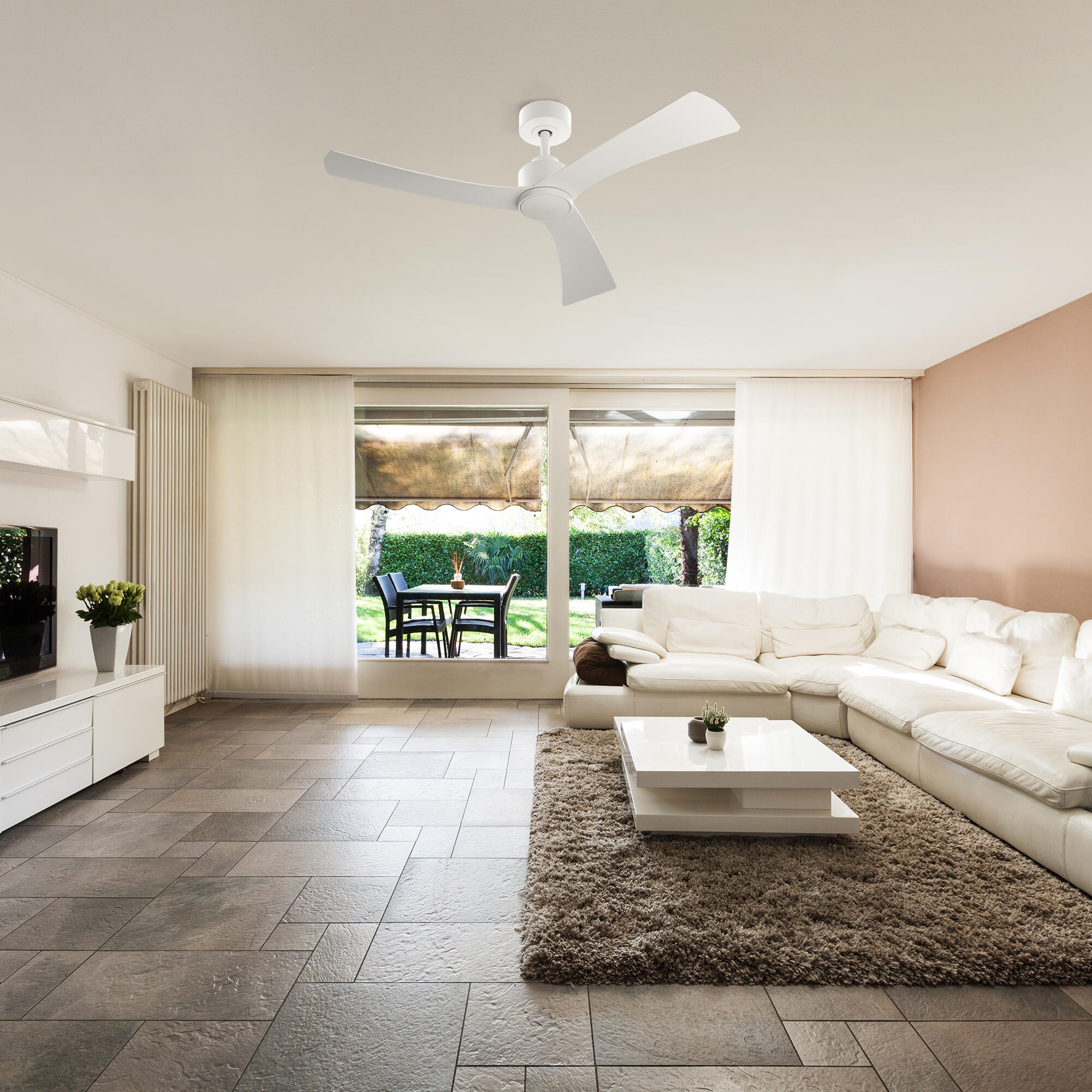 Ventilador de techo con luz silencioso DC Arte Confort Lau blanco 132 cm - 4