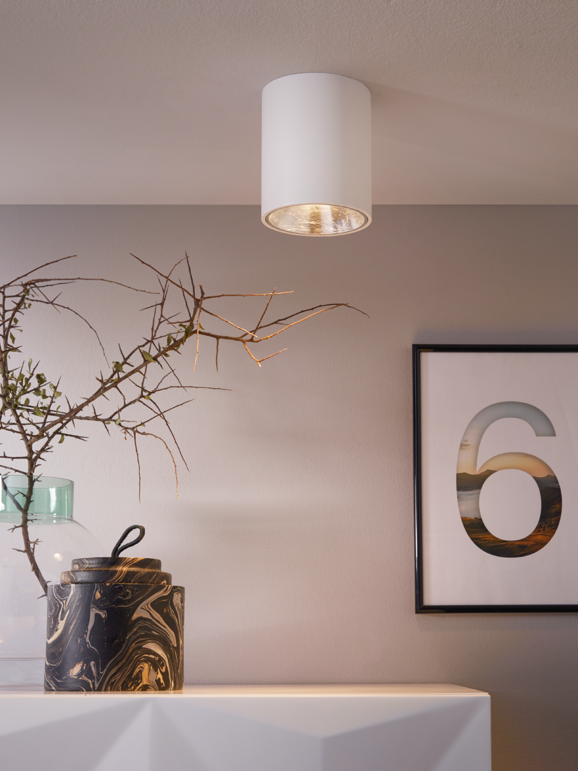 Plafón Polasso Módulo LED 340 lm blanco 10 cm amarillo | Leroy Merlin