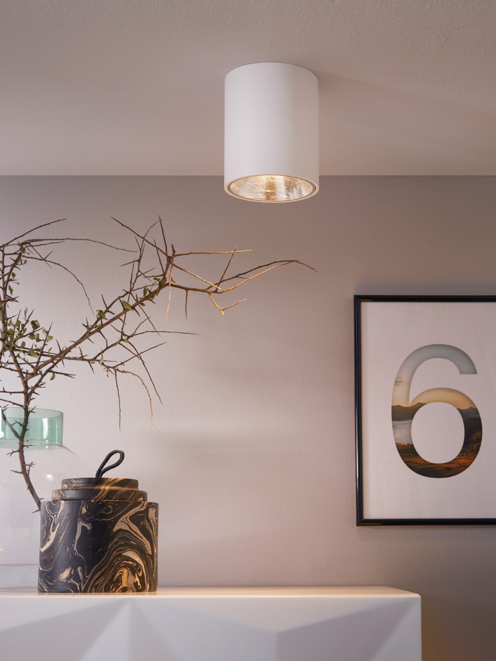 Plafón Polasso Módulo LED 340 lm blanco 10 cm amarillo | Leroy Merlin