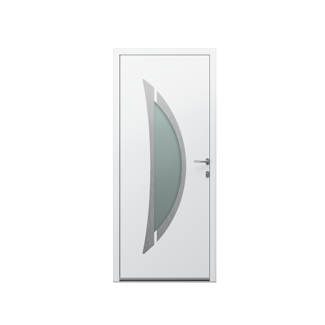 Porte d'entrée Alu Milford Essenteil H215xl.90 blanc, poussant gauche