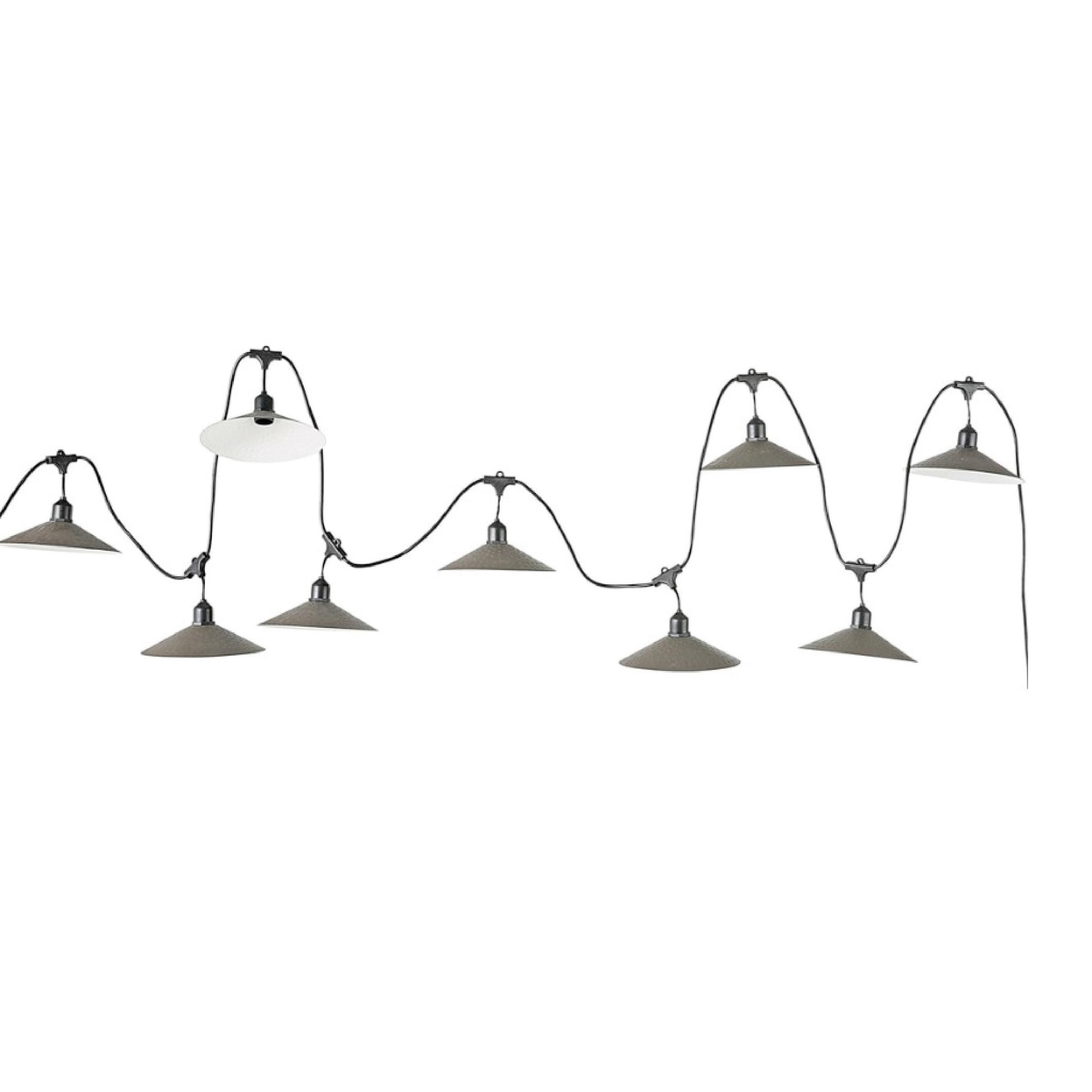 Ghirlanda luminosa VINTY 10 lampadine 7 m, cavo nero, IP44 - 6