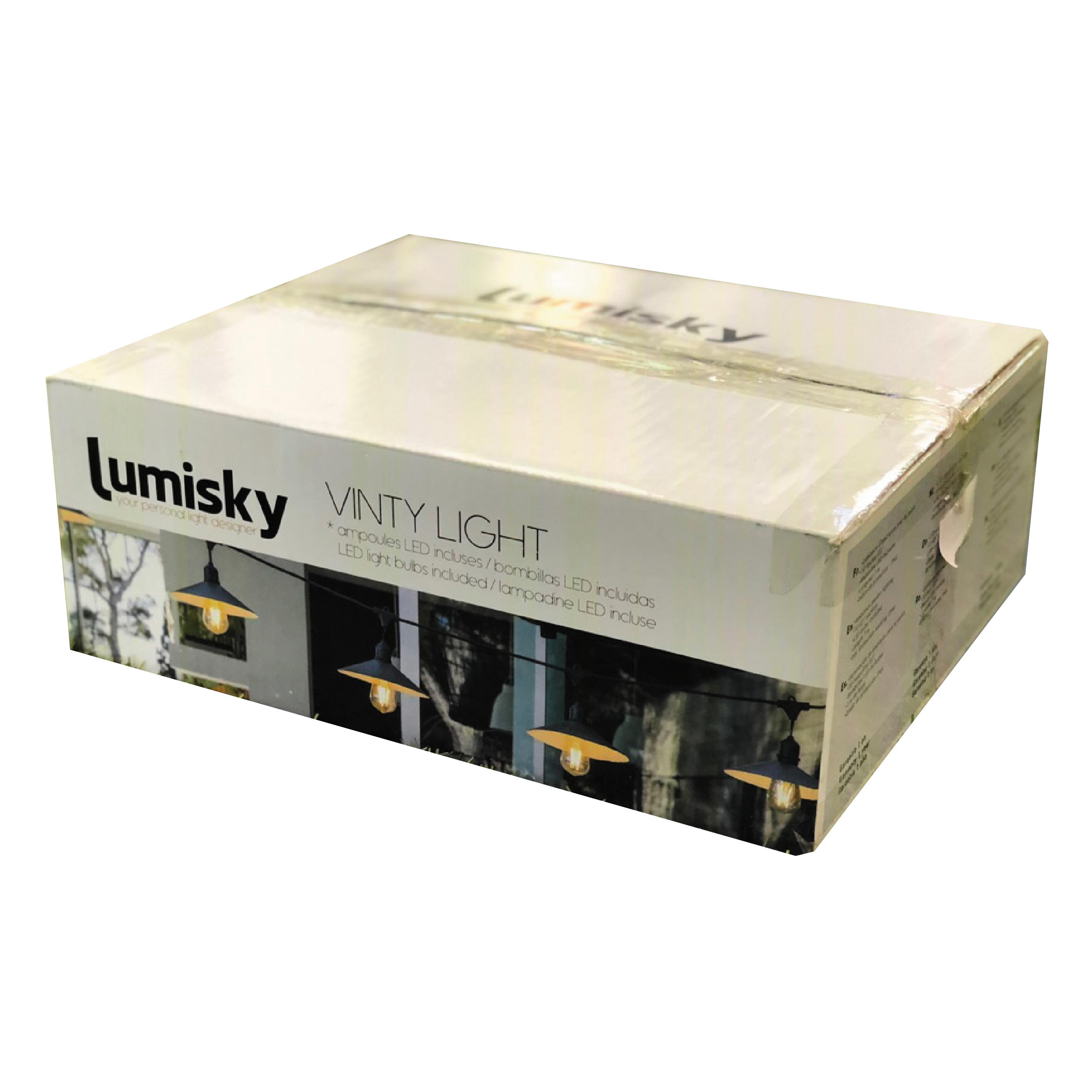 Ghirlanda luminosa VINTY 10 lampadine 7 m, cavo nero, IP44 - 8