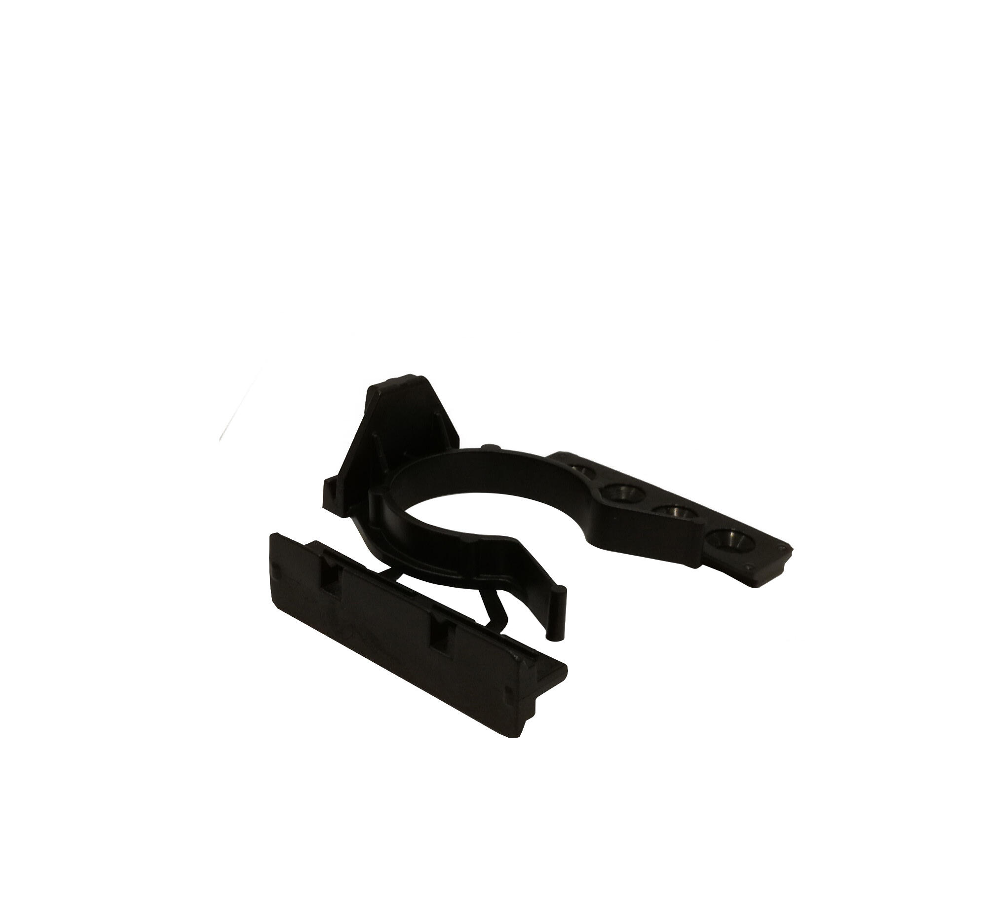 Pieds de meuble de cuisine rond en PVC réglable H.12 cm Diam.3 cm noir - VOLPATO (lot de 4) - 2