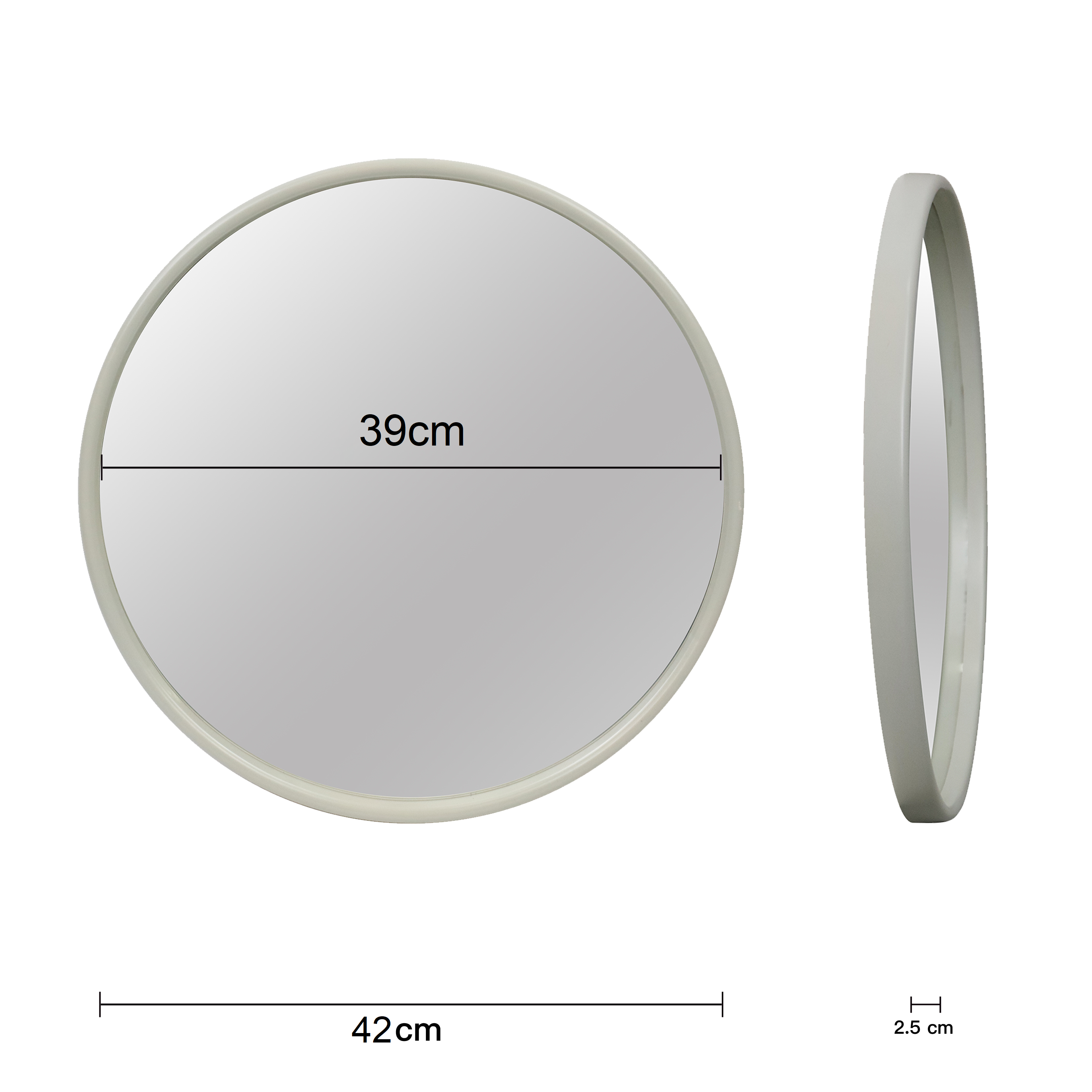 Miroir rond, polypropylène vert Sweet INSPIRE diam.42 cm - 7