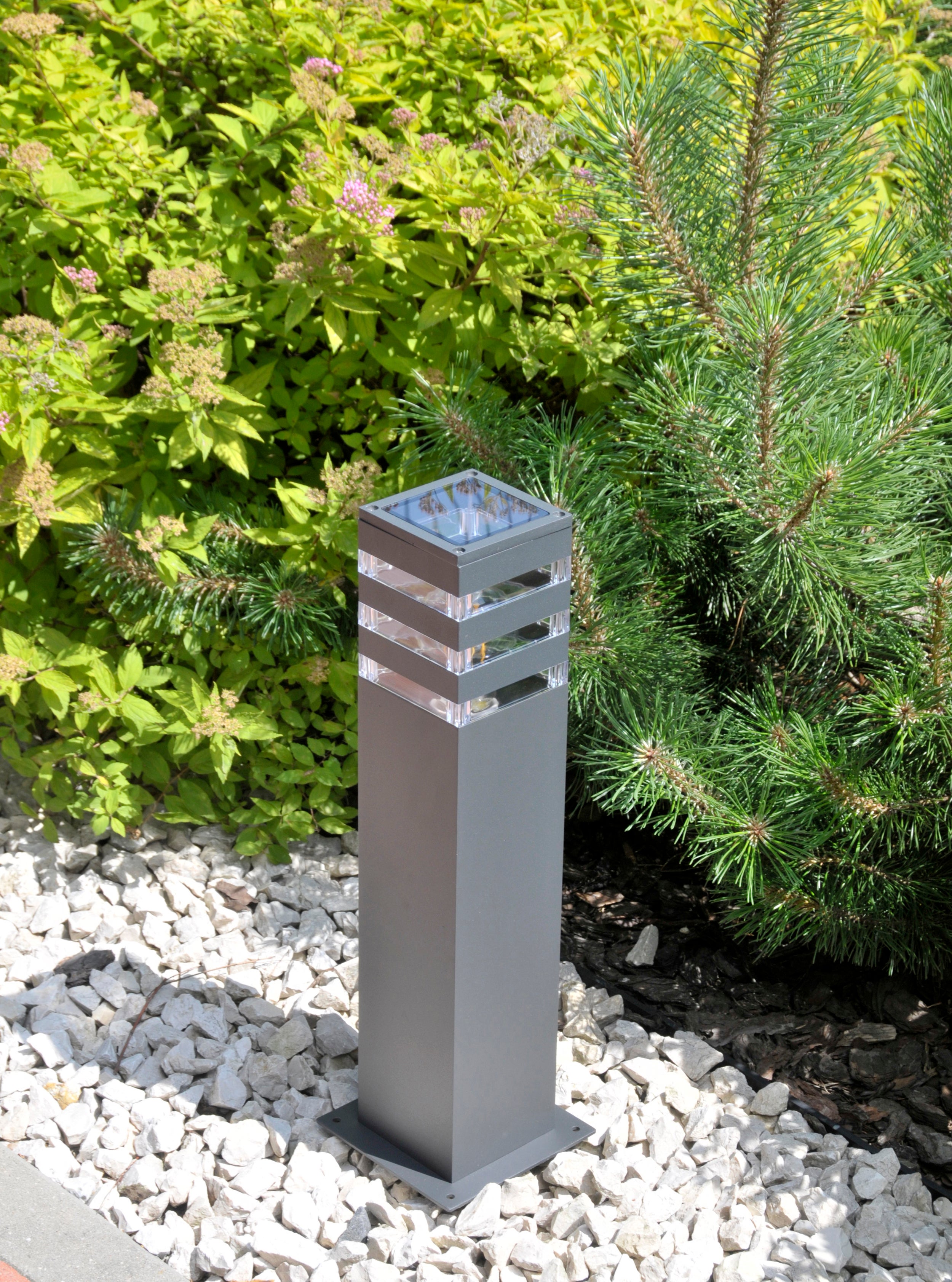 Lampa zewnętrzna ogrodowa słupek Teksas E27 44 cm grafit IP44 Goldlux - 7