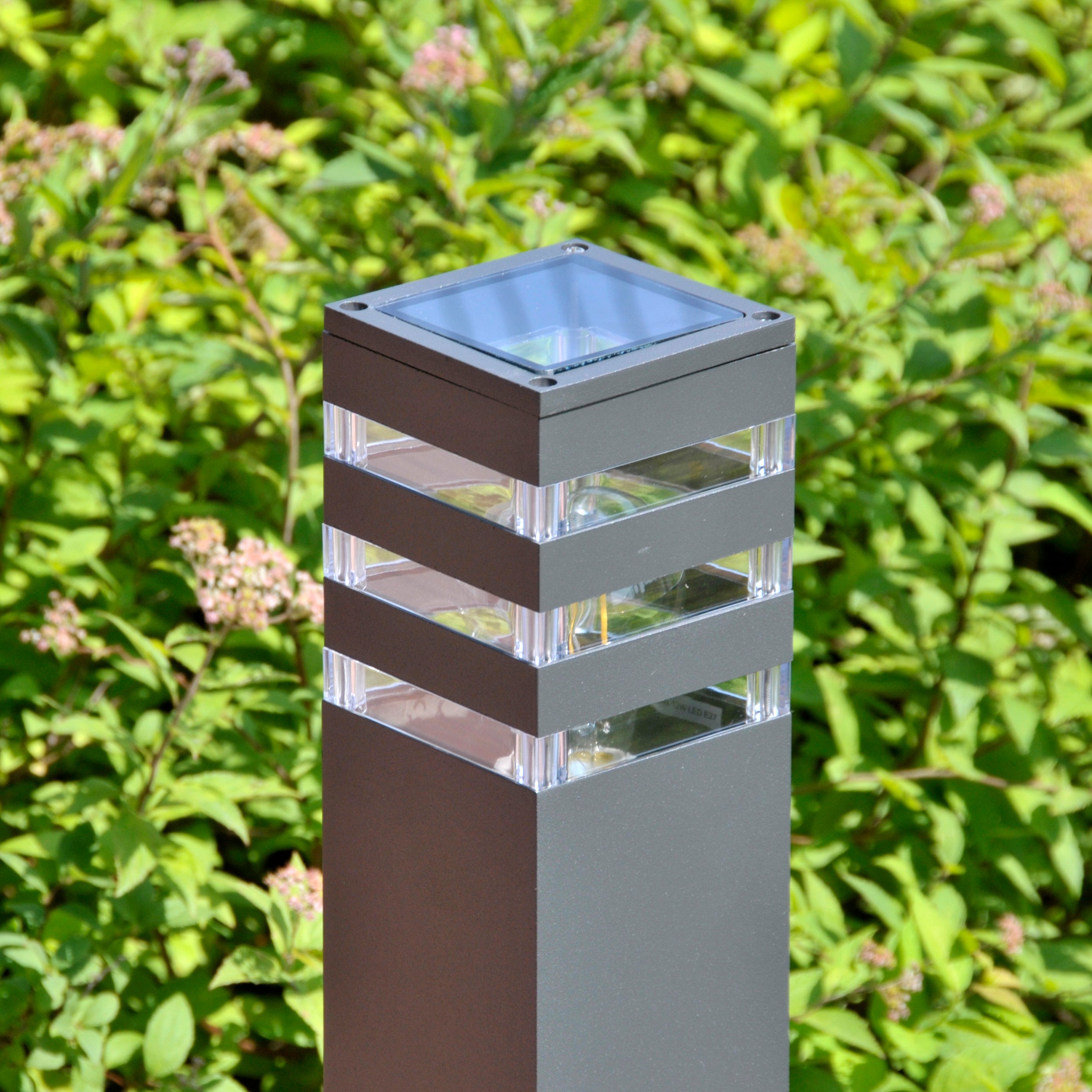 Lampa zewnętrzna ogrodowa słupek Teksas E27 44 cm grafit IP44 Goldlux - 5