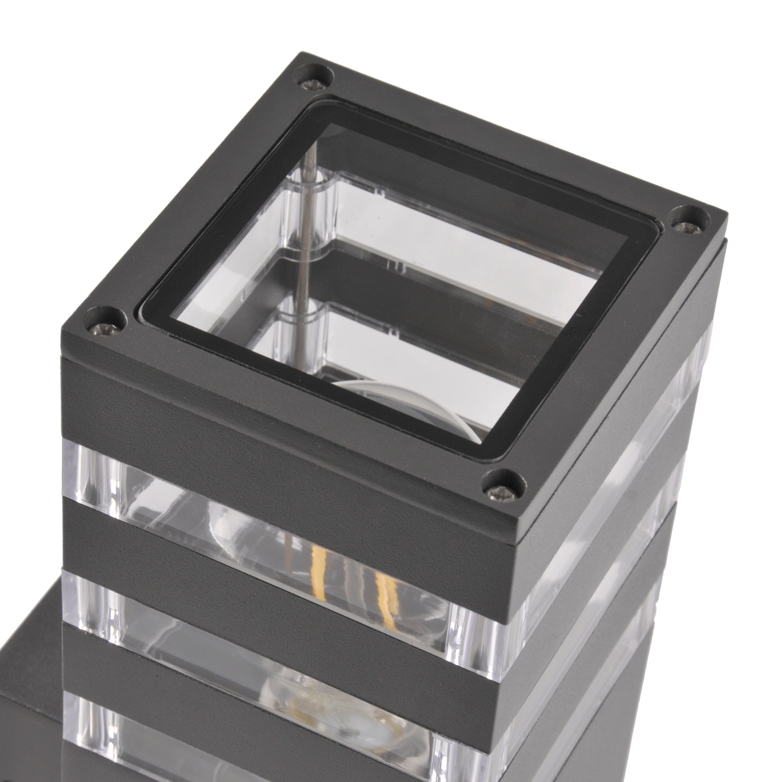 Kinkiet zewnętrzny ogrodowy Teksas z czujnikiem E27 grafit IP44 Goldlux - 17