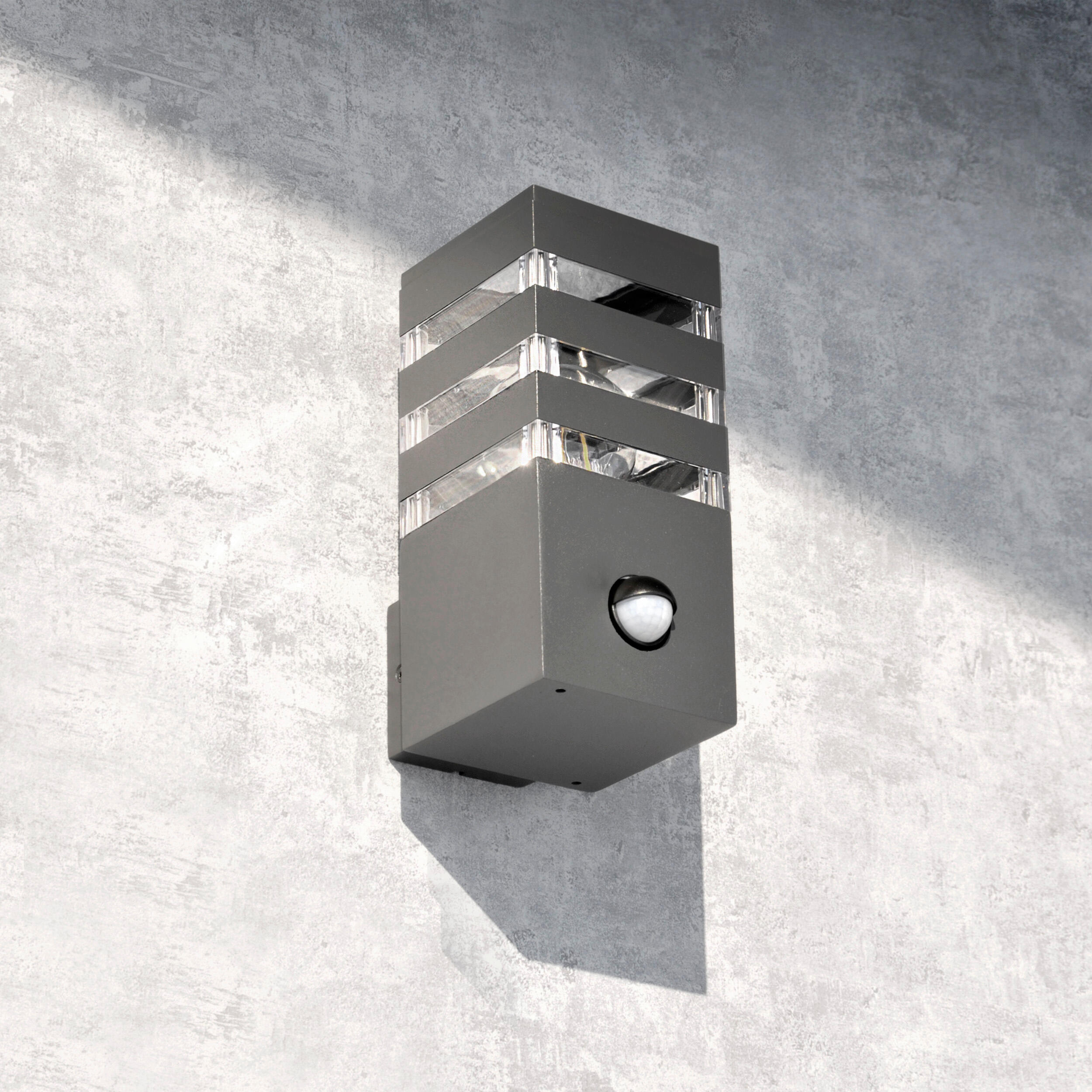 Kinkiet zewnętrzny ogrodowy Teksas z czujnikiem E27 grafit IP44 Goldlux - 8