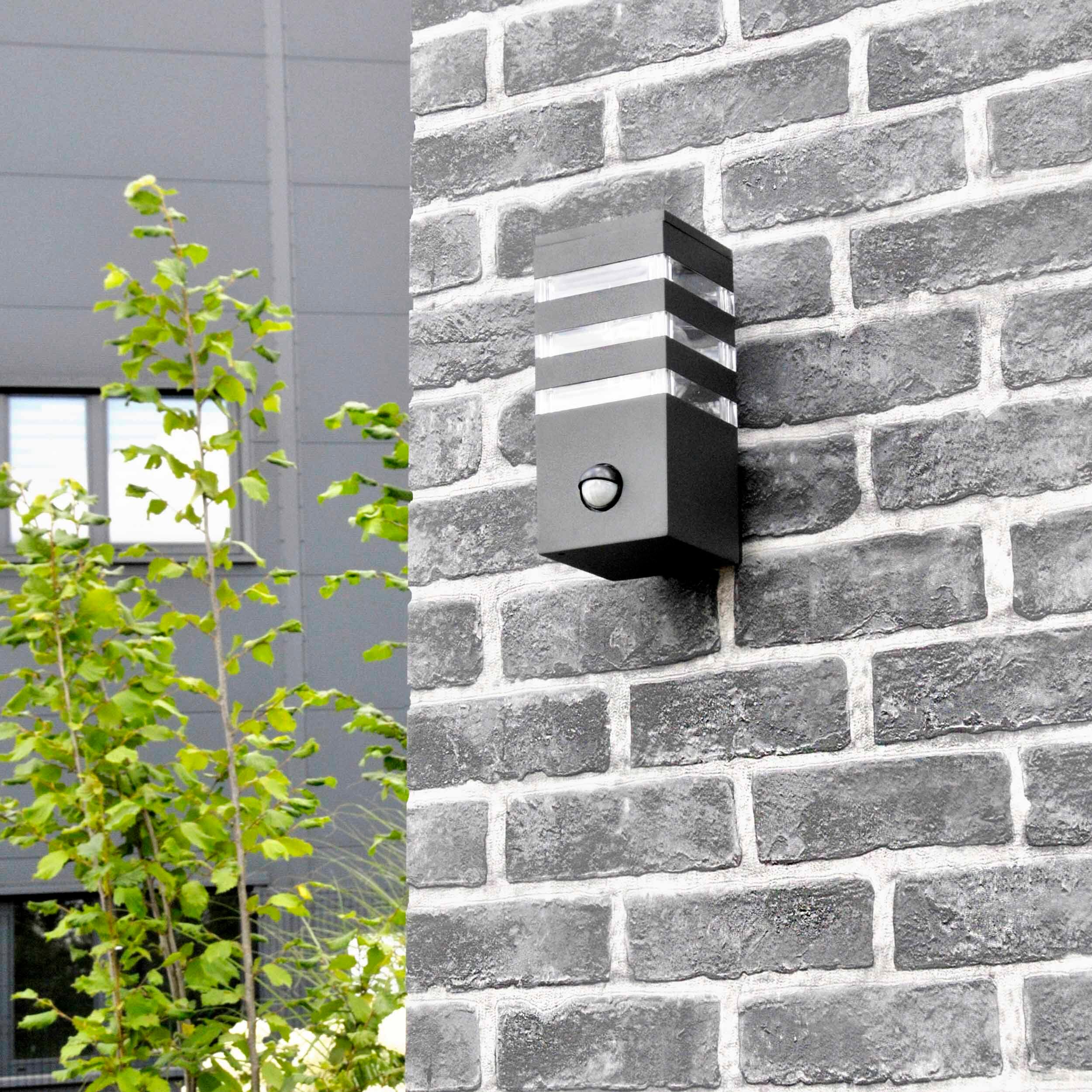 Kinkiet zewnętrzny ogrodowy Teksas z czujnikiem E27 grafit IP44 Goldlux - 6