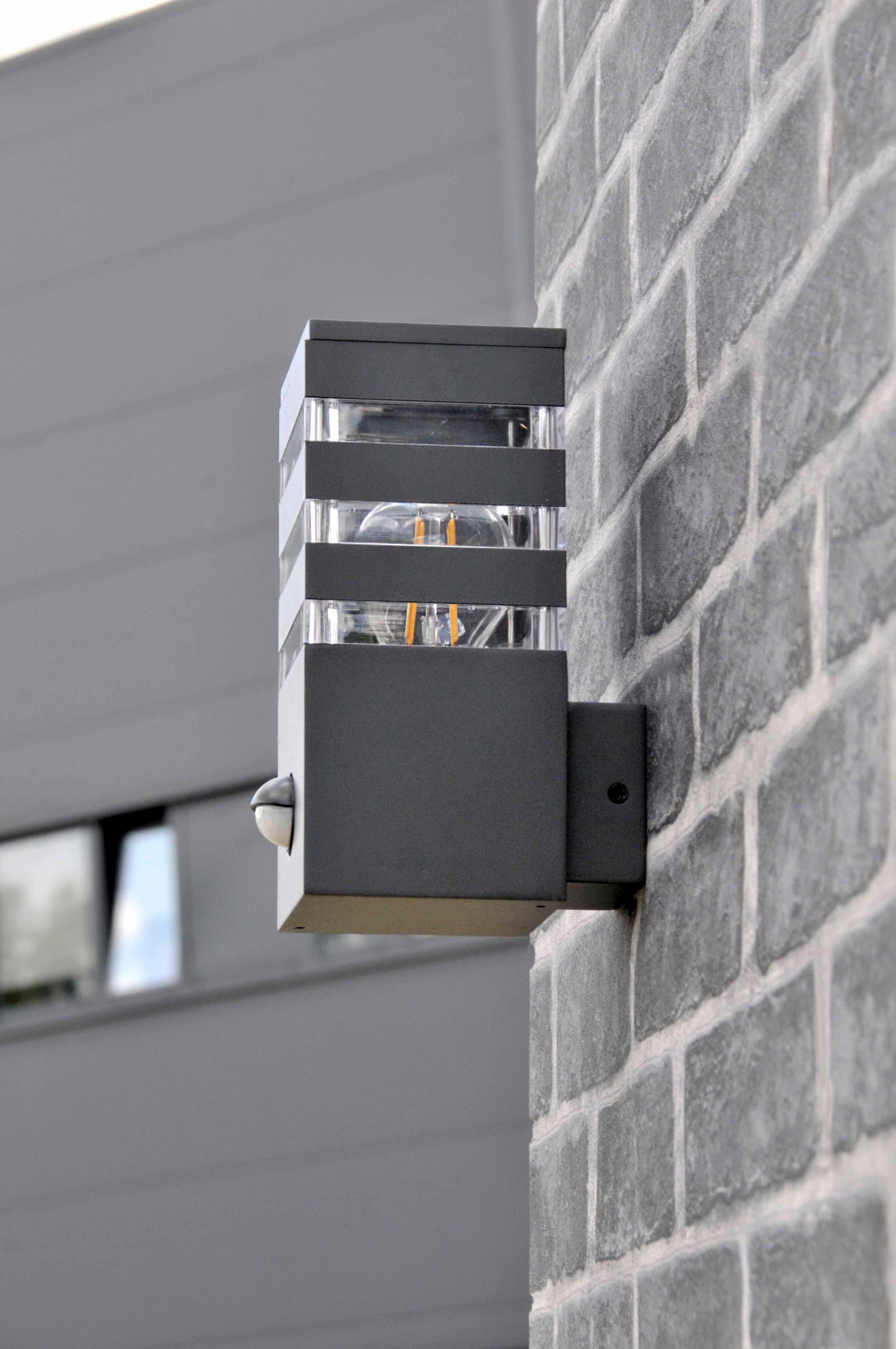 Kinkiet zewnętrzny ogrodowy Teksas z czujnikiem E27 grafit IP44 Goldlux - 5