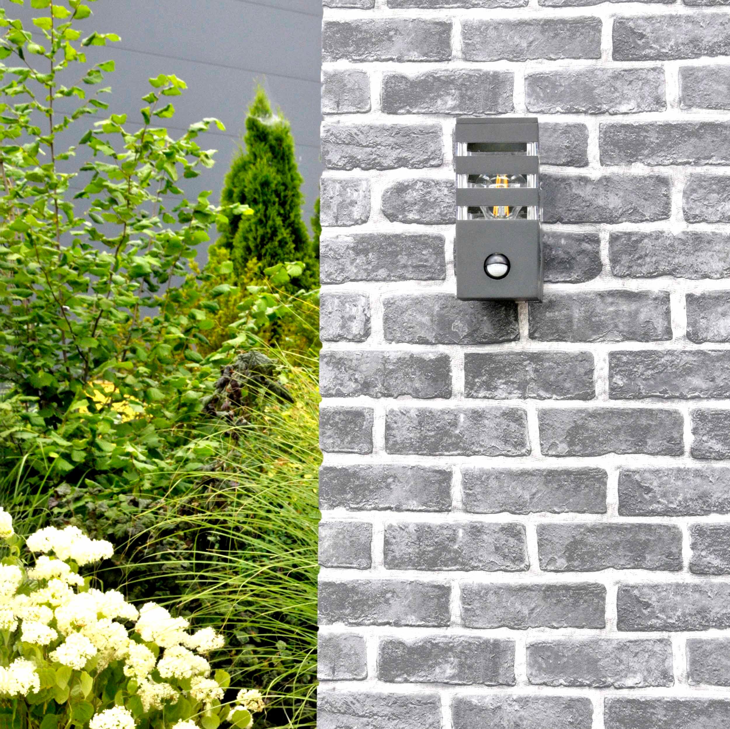 Kinkiet zewnętrzny ogrodowy Teksas z czujnikiem E27 grafit IP44 Goldlux - 4