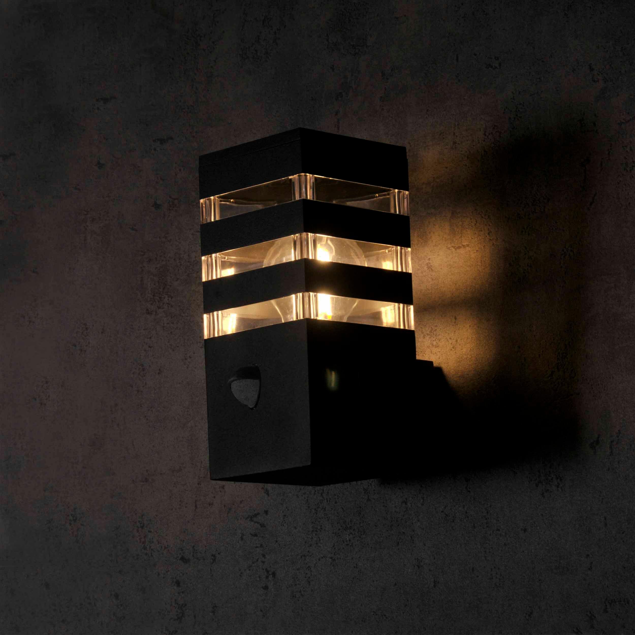 Kinkiet zewnętrzny ogrodowy Teksas z czujnikiem E27 grafit IP44 Goldlux - 3