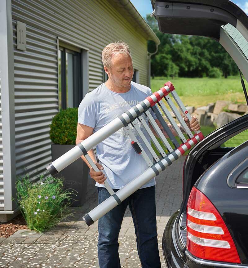 Echelle télescopique aluminium 9 marches , utilisation régulière HAILO - 5