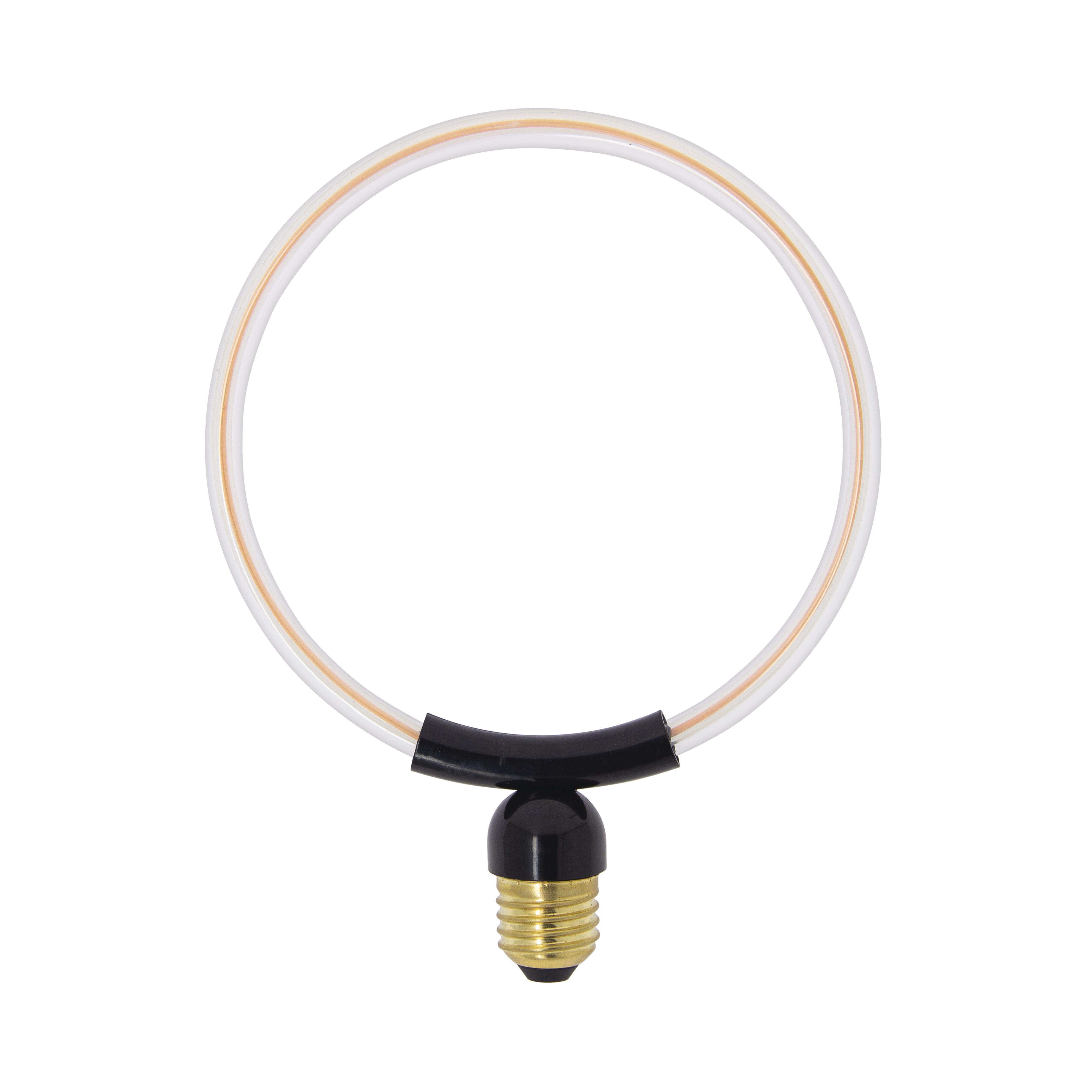 Ampoule décorative, petit cercle, E27, 800lm = 60W, blanc chaud, XANLITE - 7