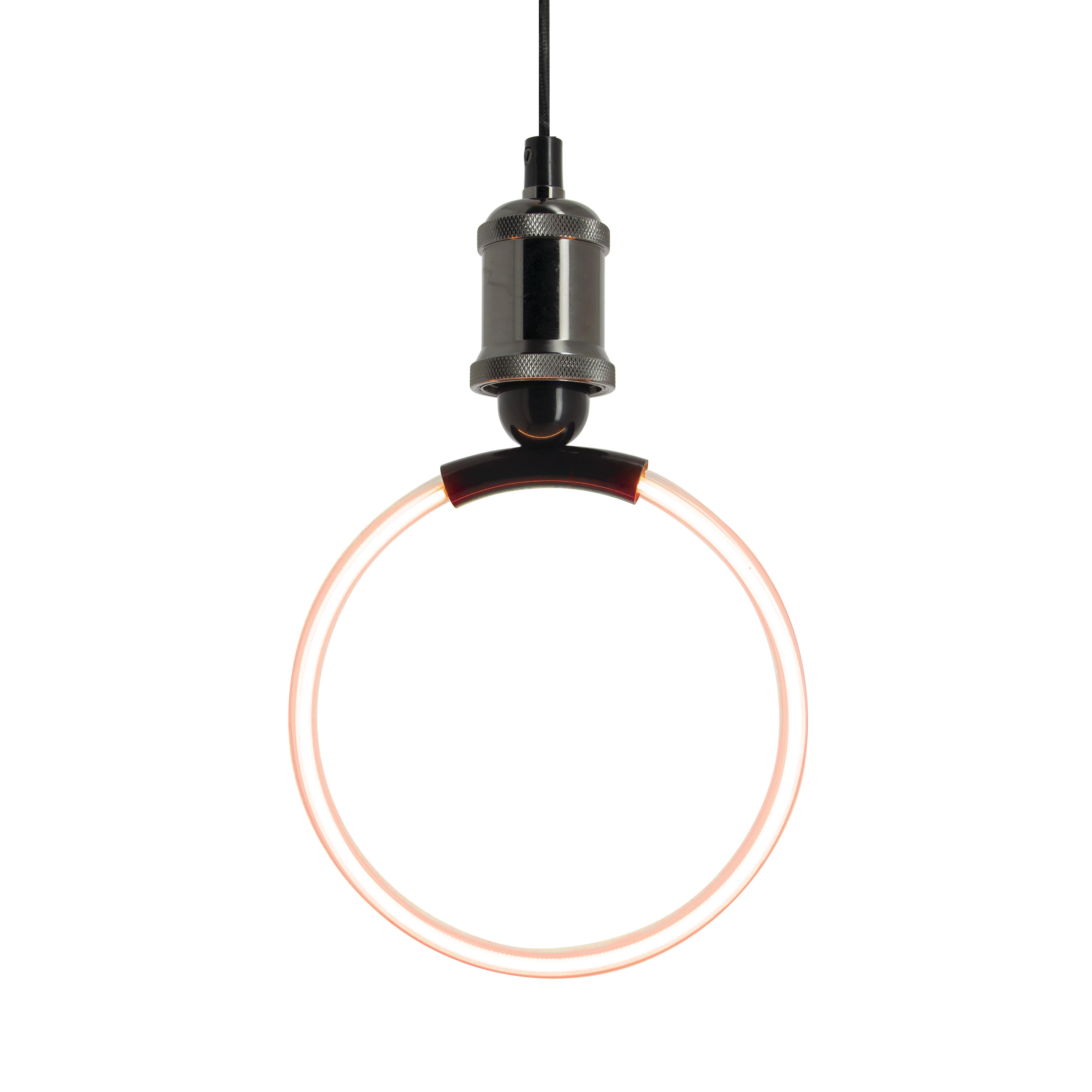 Ampoule décorative, petit cercle, E27, 800lm = 60W, blanc chaud, XANLITE - 4