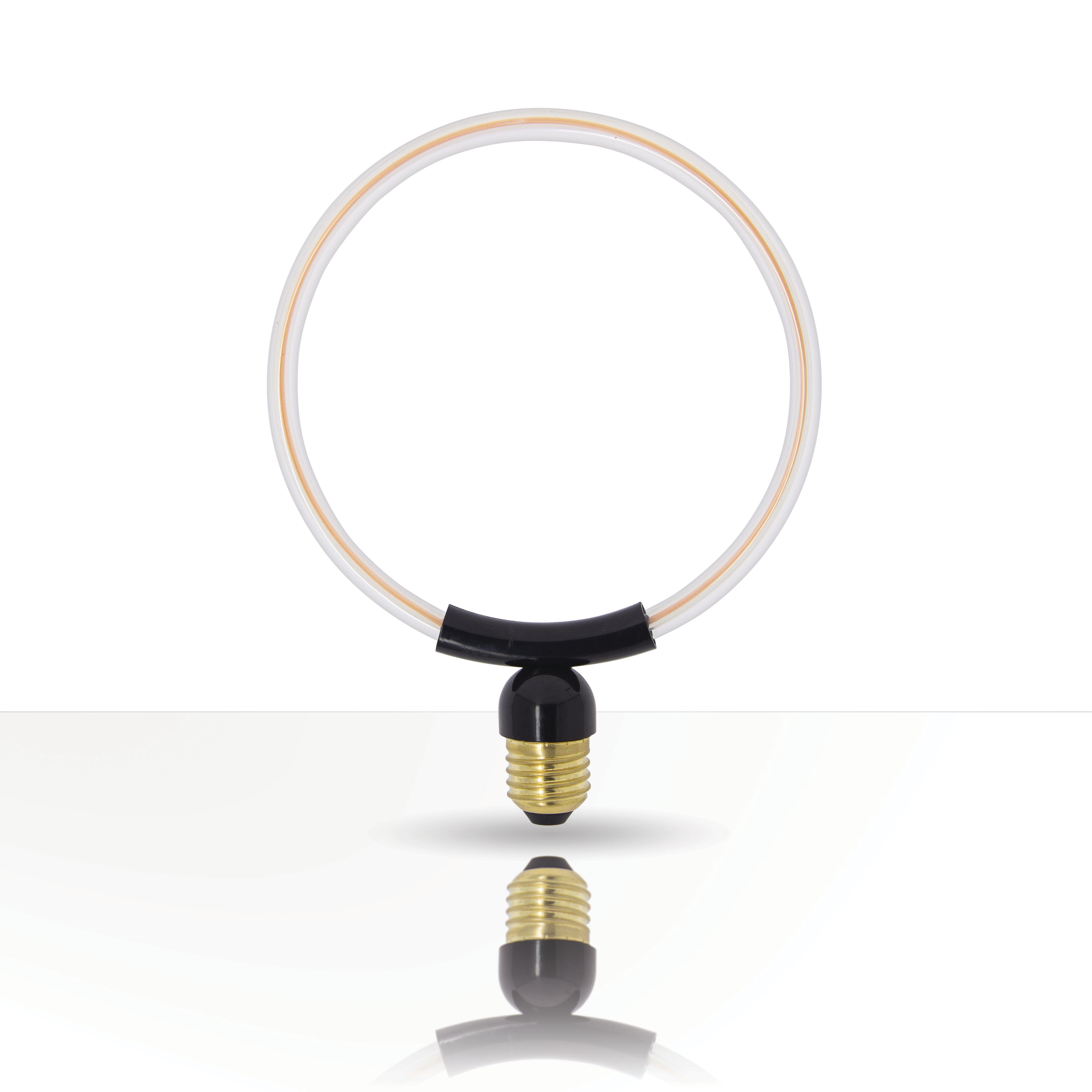 Ampoule décorative, petit cercle, E27, 800lm = 60W, blanc chaud, XANLITE - 3