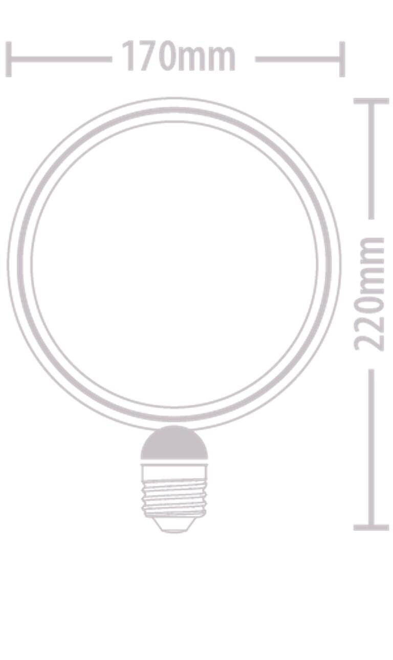 Ampoule décorative, petit cercle, E27, 800lm = 60W, blanc chaud, XANLITE - 9