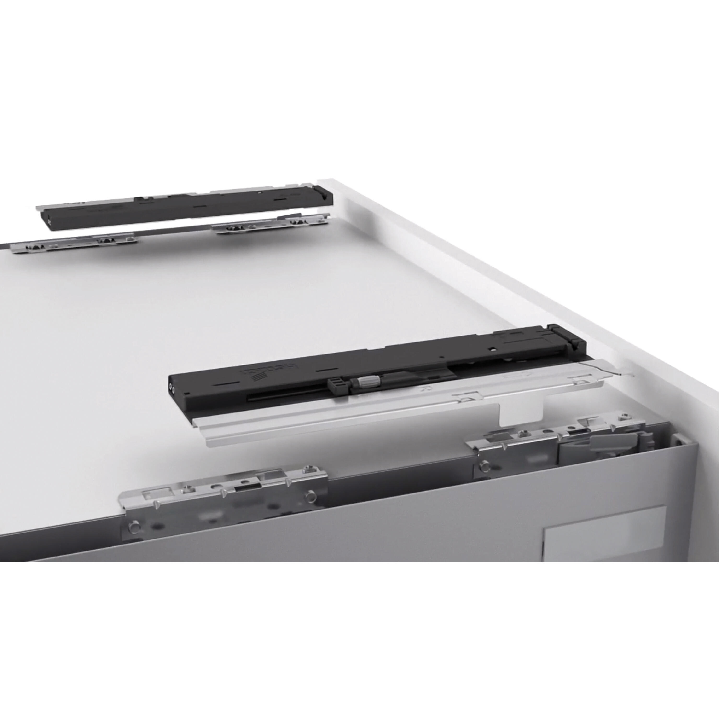 Lot de 2 systèmes d'ouverture sans poignée noir, pour tiroir grand volume HETTIC - 4