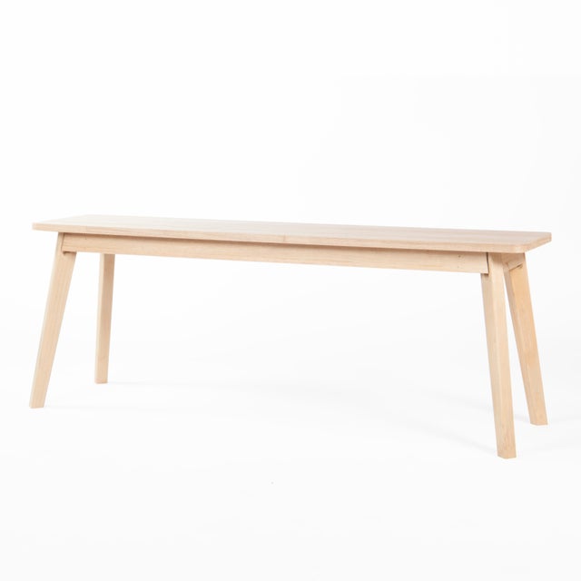 Banc en bois Tikka, naturel L.120 x H.30 cm