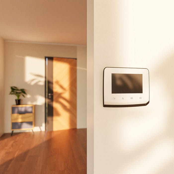 Le visiophone V®350 Connect a été conçu pour vous permettre une installation facile, une prise en main intuitive et une utilisation quotidienne attractive.
• Raccordement du moniteur et de la platine de rue par 2 fils
• « Somfy Protect », une application reconnue pour sa simplicité d’utilisation au quotidien (notée 4,4/5 - janvier 2023)​
• Moniteur intérieur avec touches sensitives et interface intuitive​
• Platine de rue compatible avec les piliers étroits​