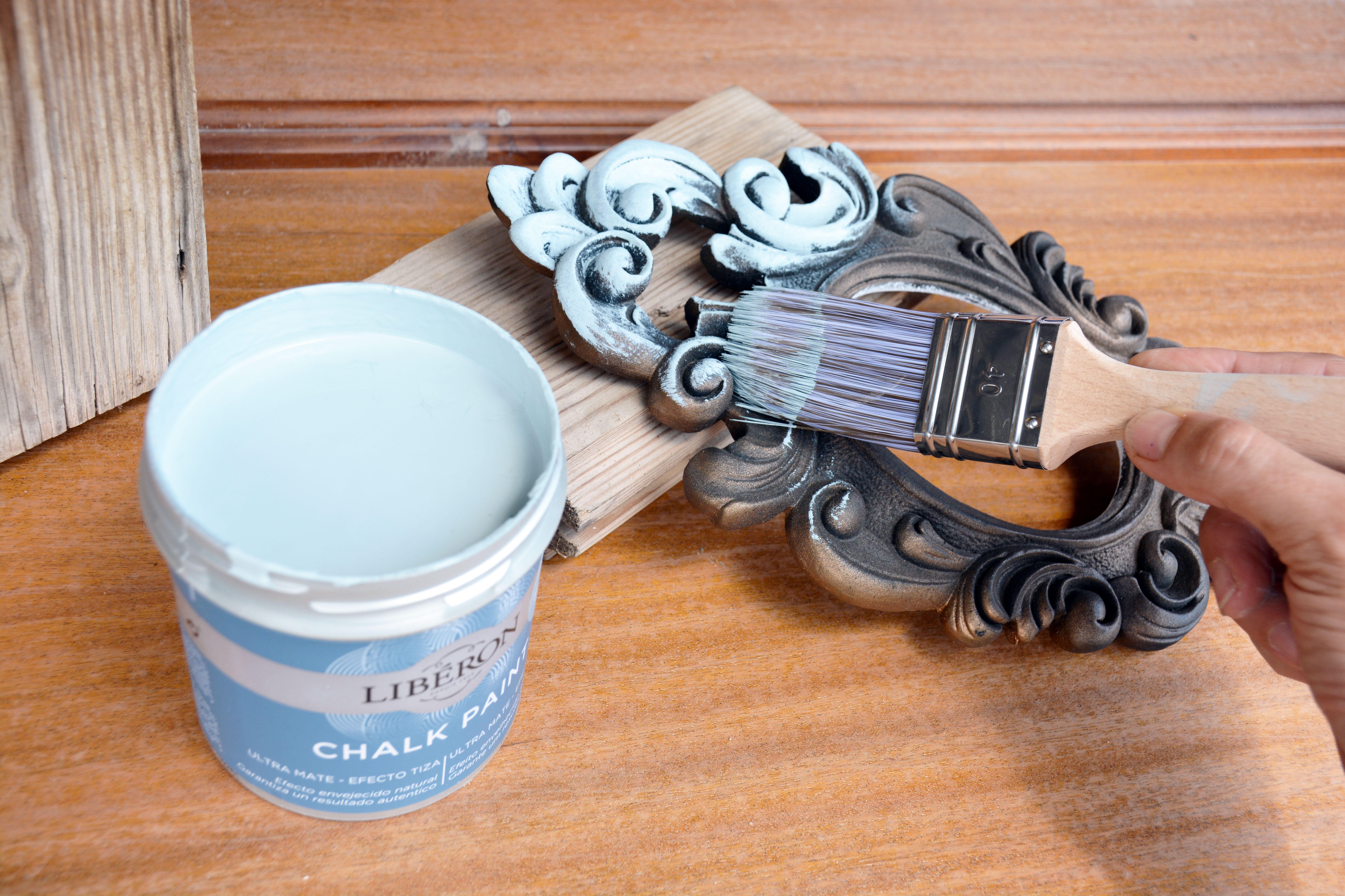 Pintura Chalk Paint LIBERON 500ml azul glacial - 8