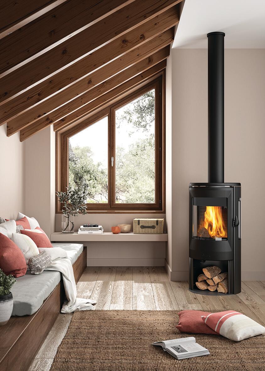 Poêle à bois INVICTA Neosen noir, 8 kW - 2