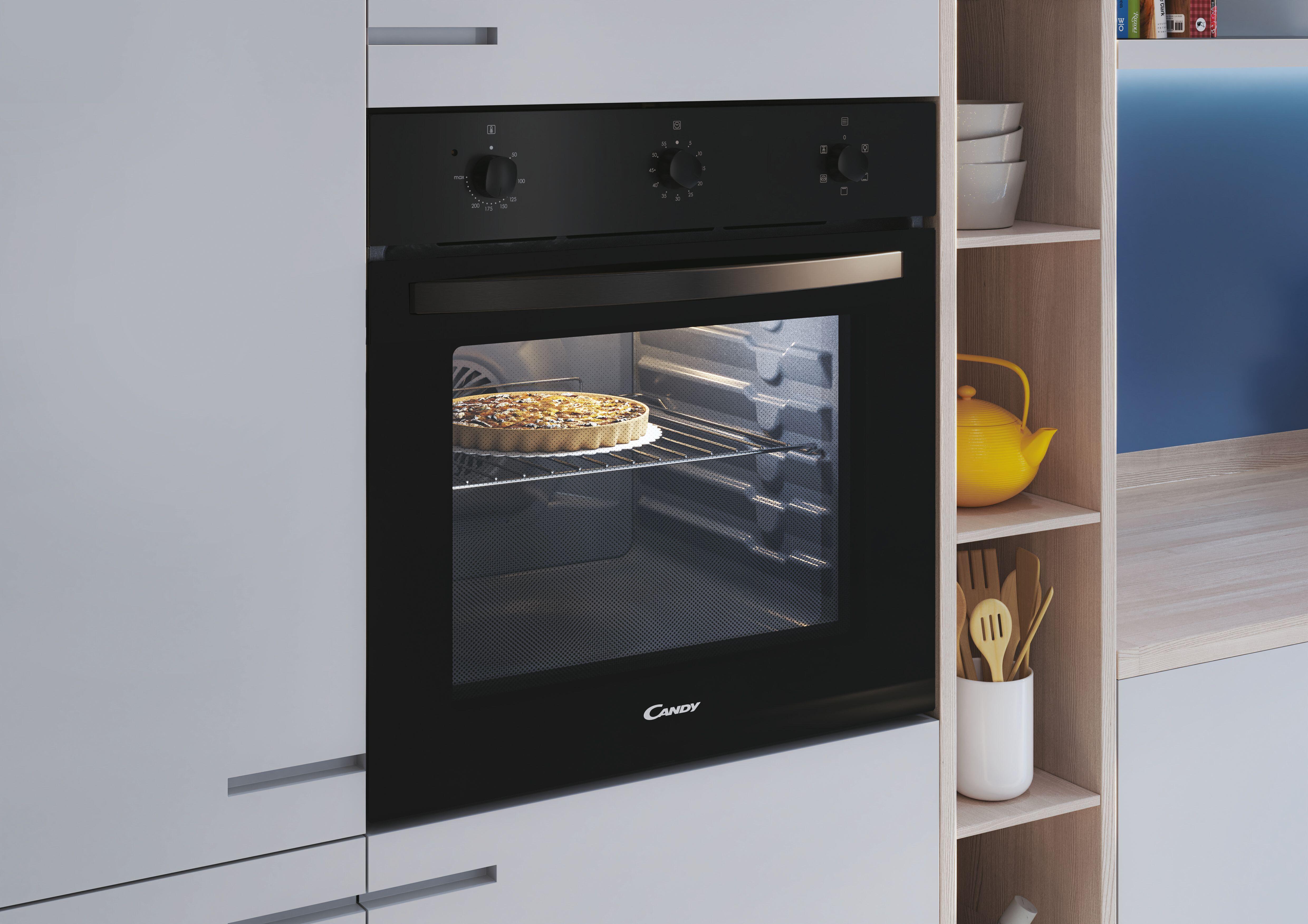 Four chaleur tournante, émail lisse, CANDY FIDC N502 Noir - 5