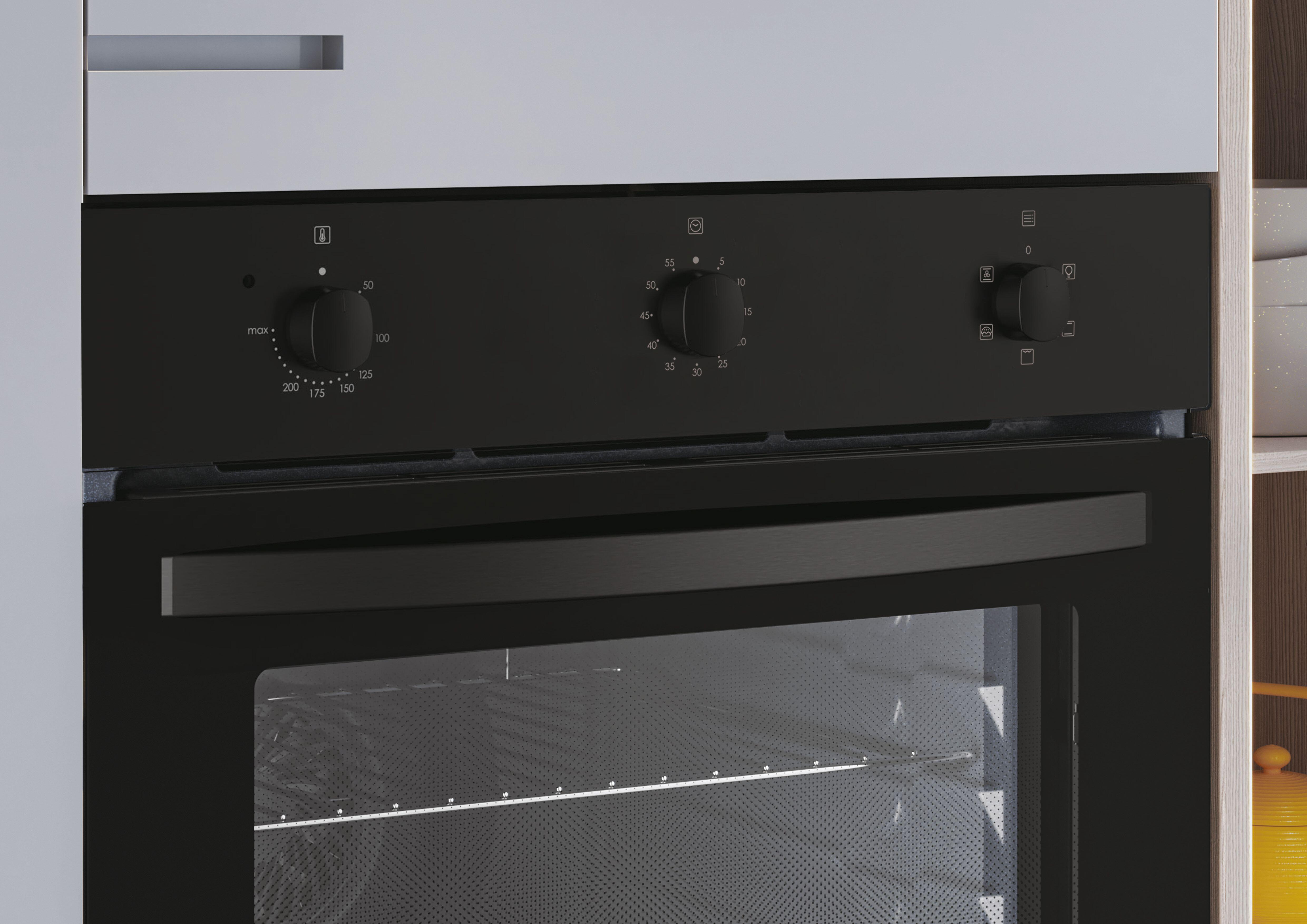 Four chaleur tournante, émail lisse, CANDY FIDC N502 Noir - 3