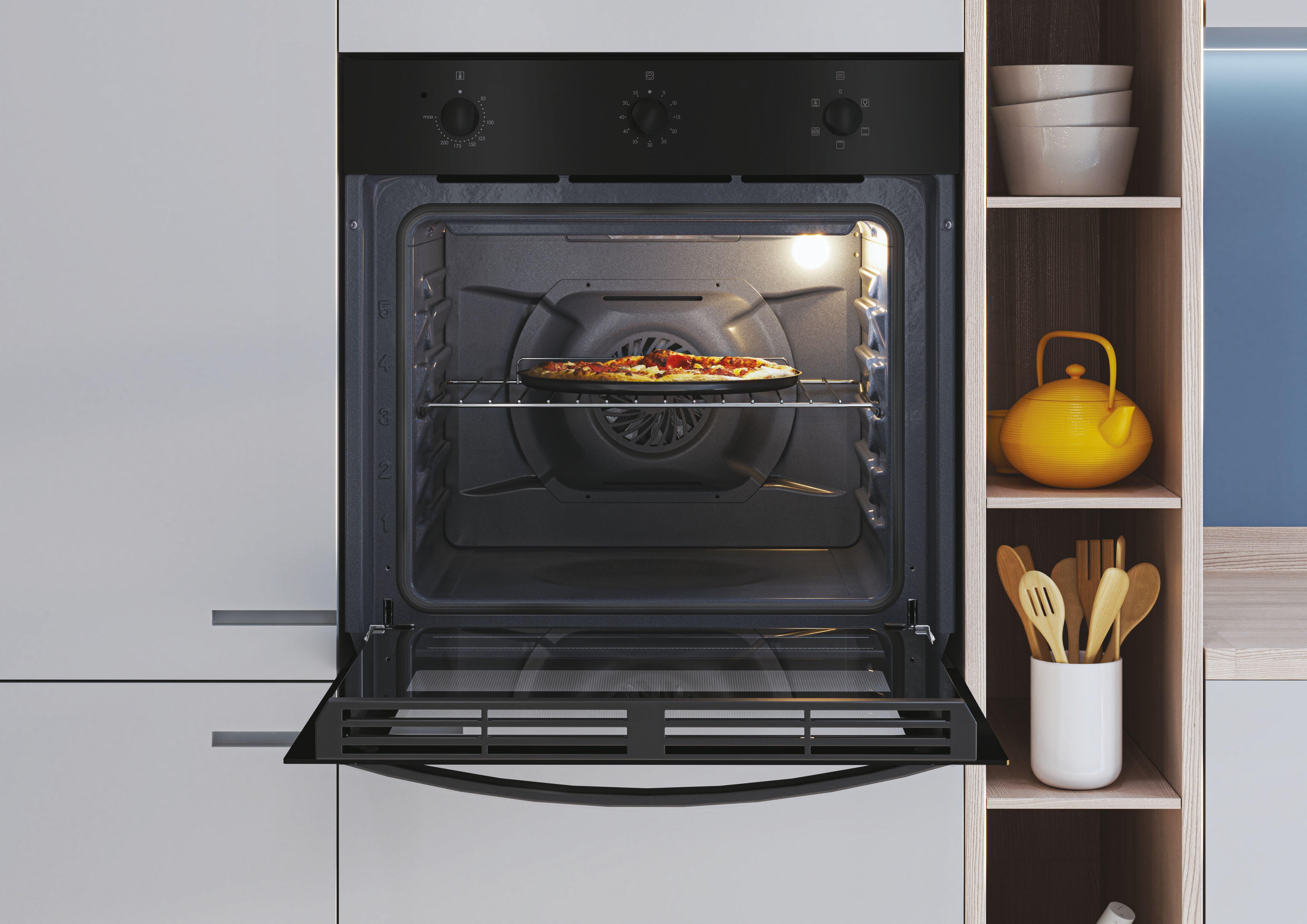 Four chaleur tournante, émail lisse, CANDY FIDC N502 Noir - 2