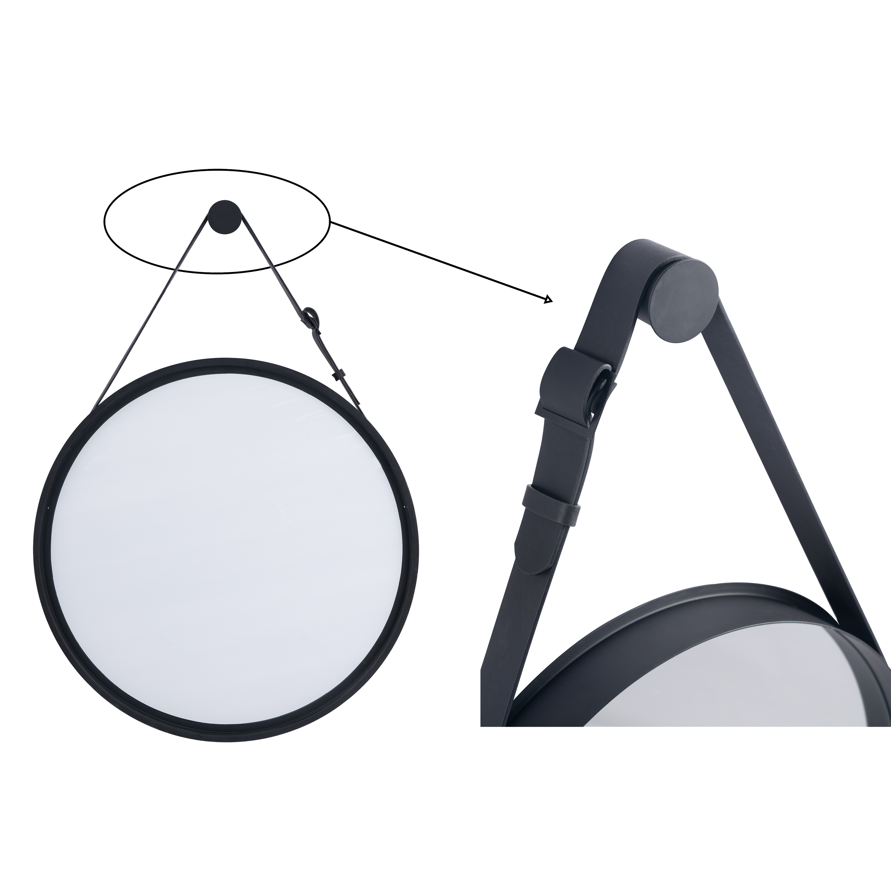 Espelho BARBIER 57cm Inspire preto - 6