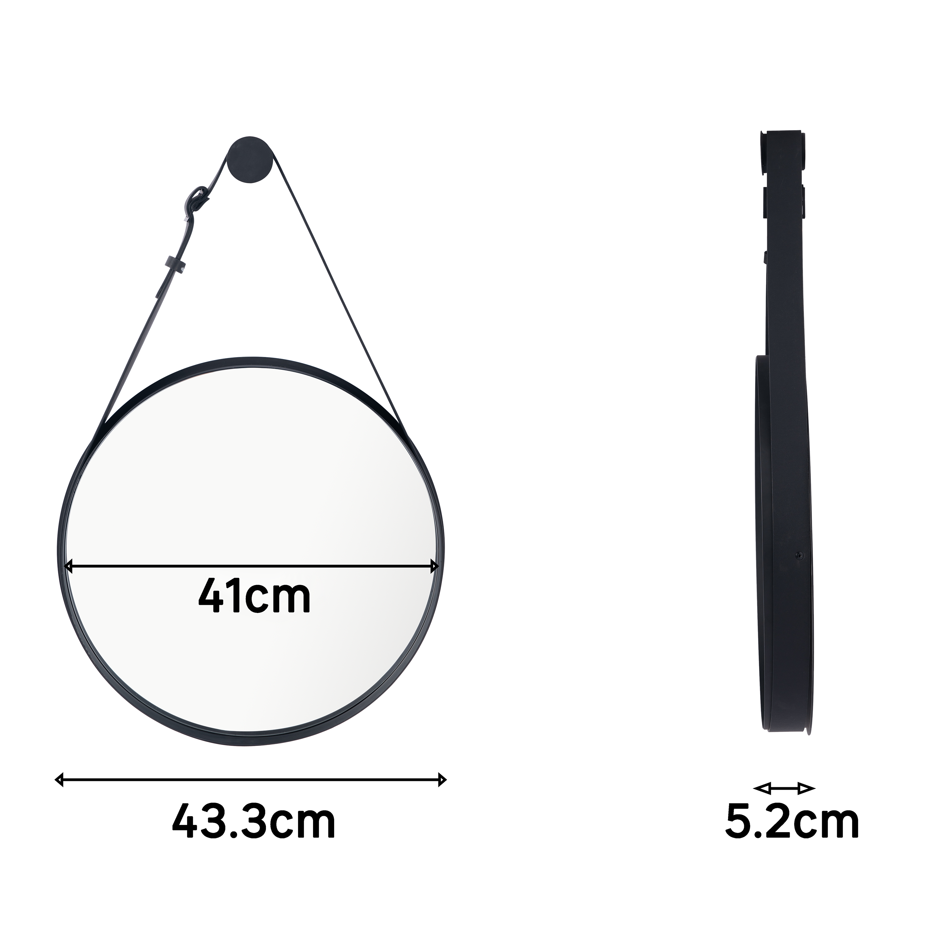 Miroir rond métal noir Barbier INSPIRE diam.43 cm - 3