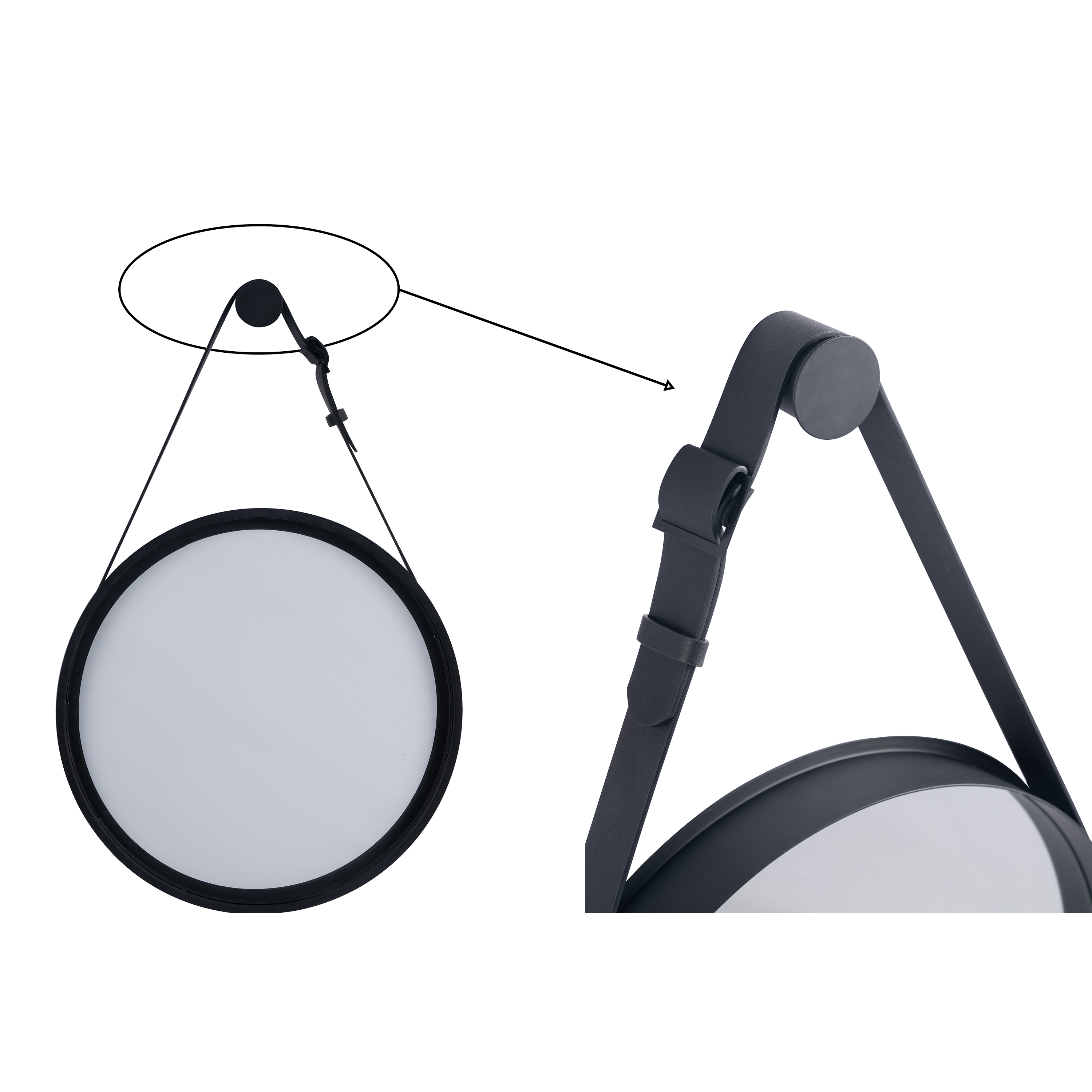 Miroir rond métal noir Barbier INSPIRE diam.43 cm - 6