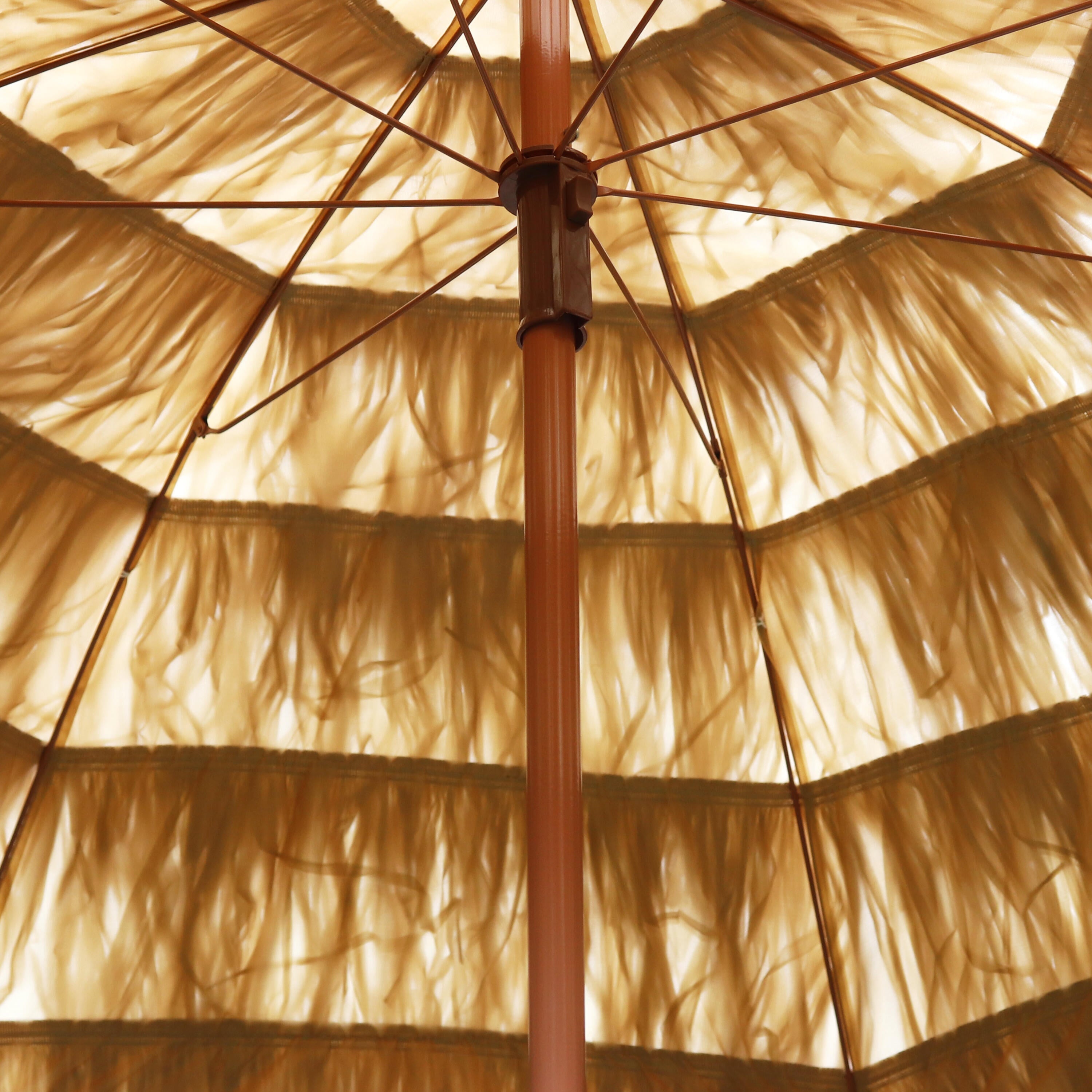 Parasol plażowy okrągły Hawajski śr. 180 cm beżowy - 5