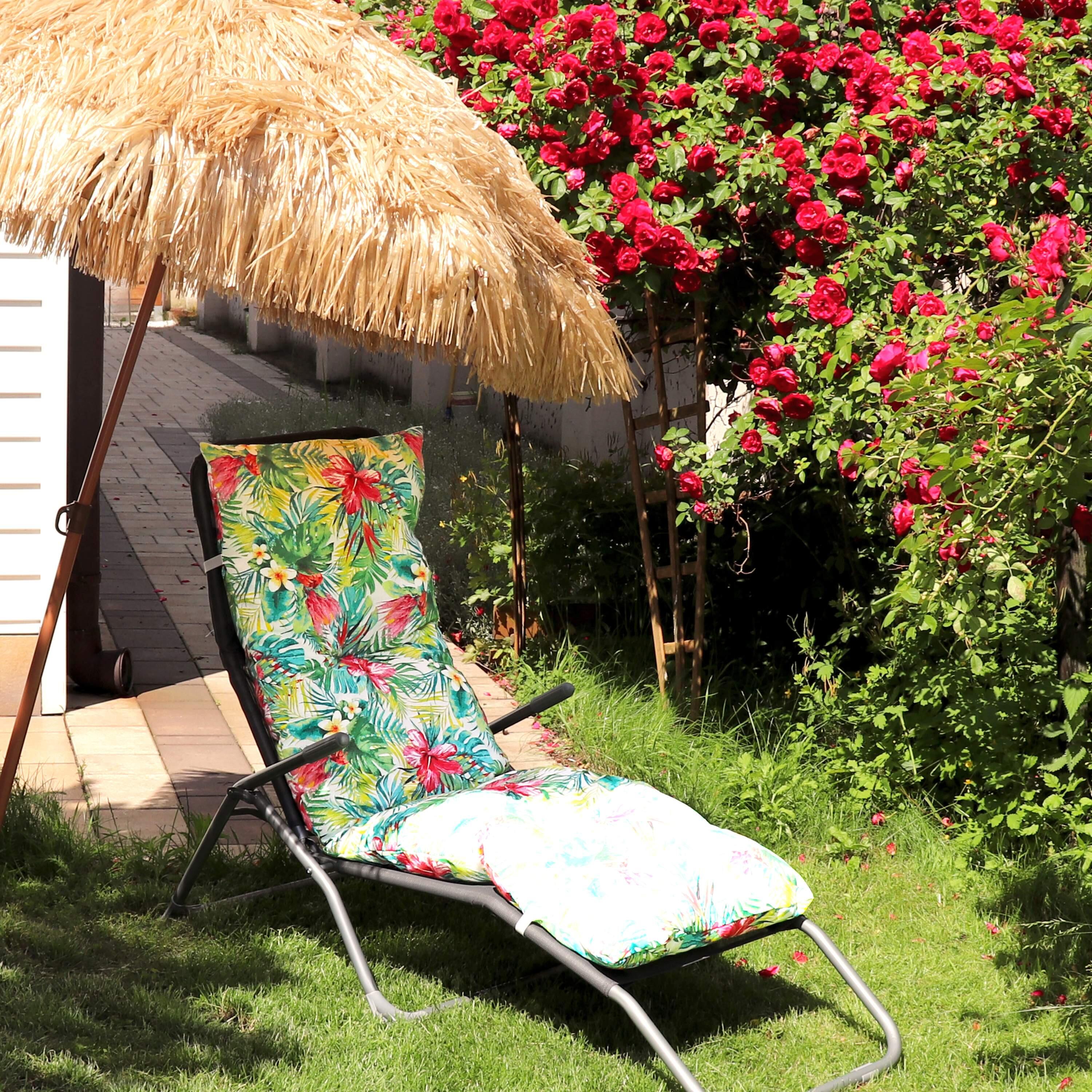 Parasol plażowy okrągły Hawajski śr. 180 cm beżowy - 4