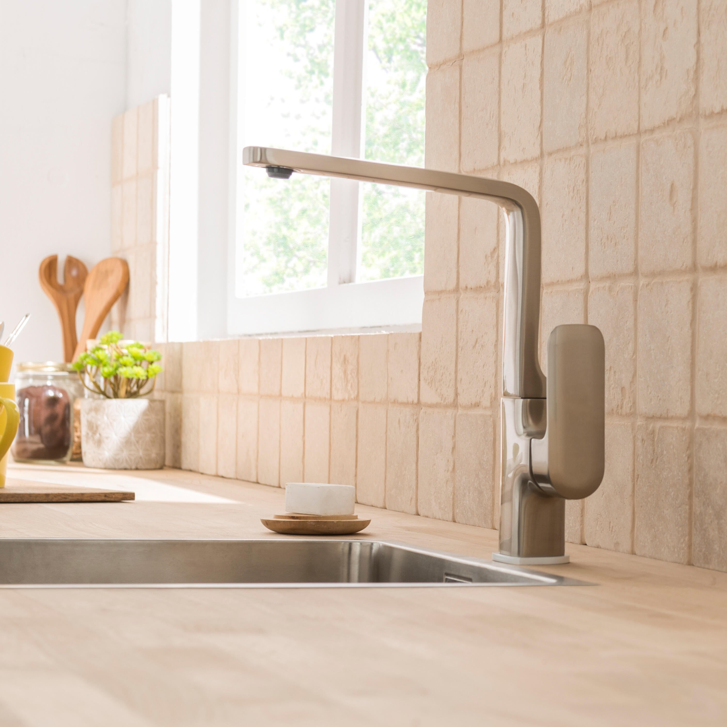 Robinet de cuisine DELINIA Remix argent - 3