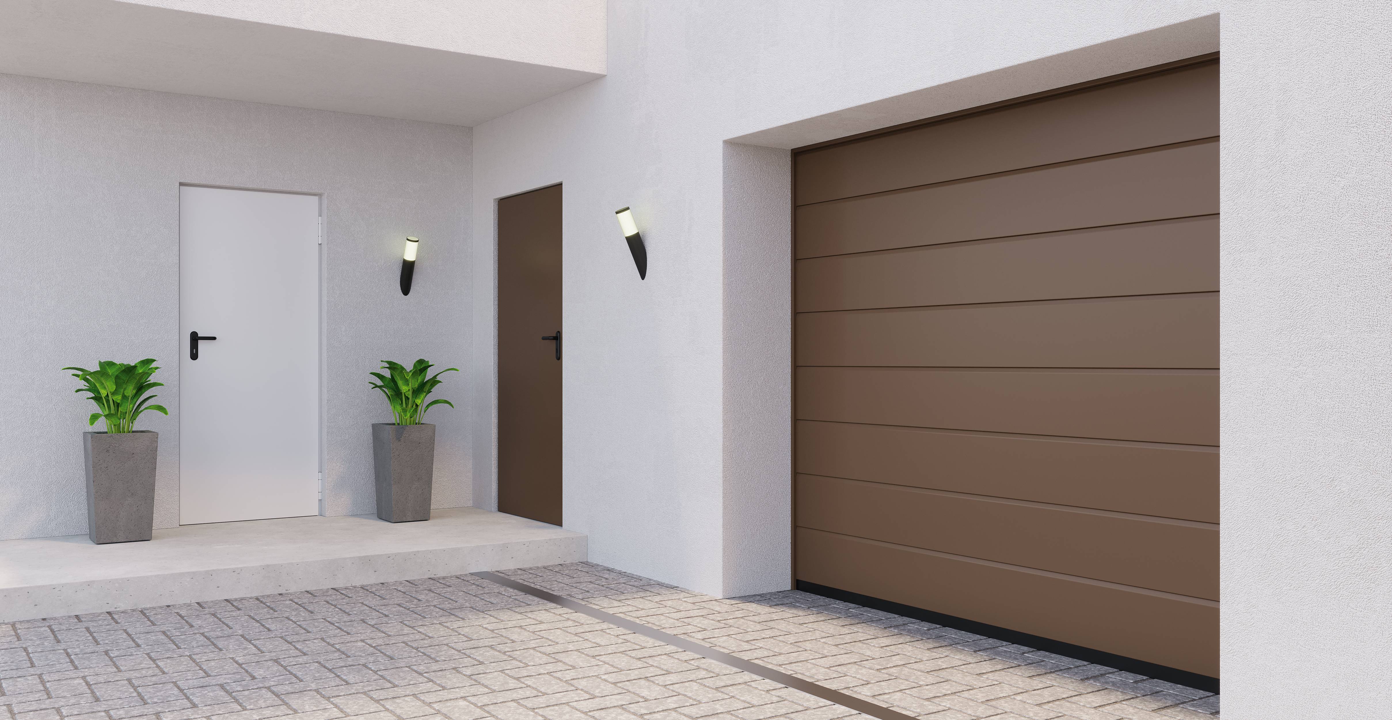 Brama garażowa segmentowa z napędem Isomatic 42 brązowa 2500x2125 mm - 3