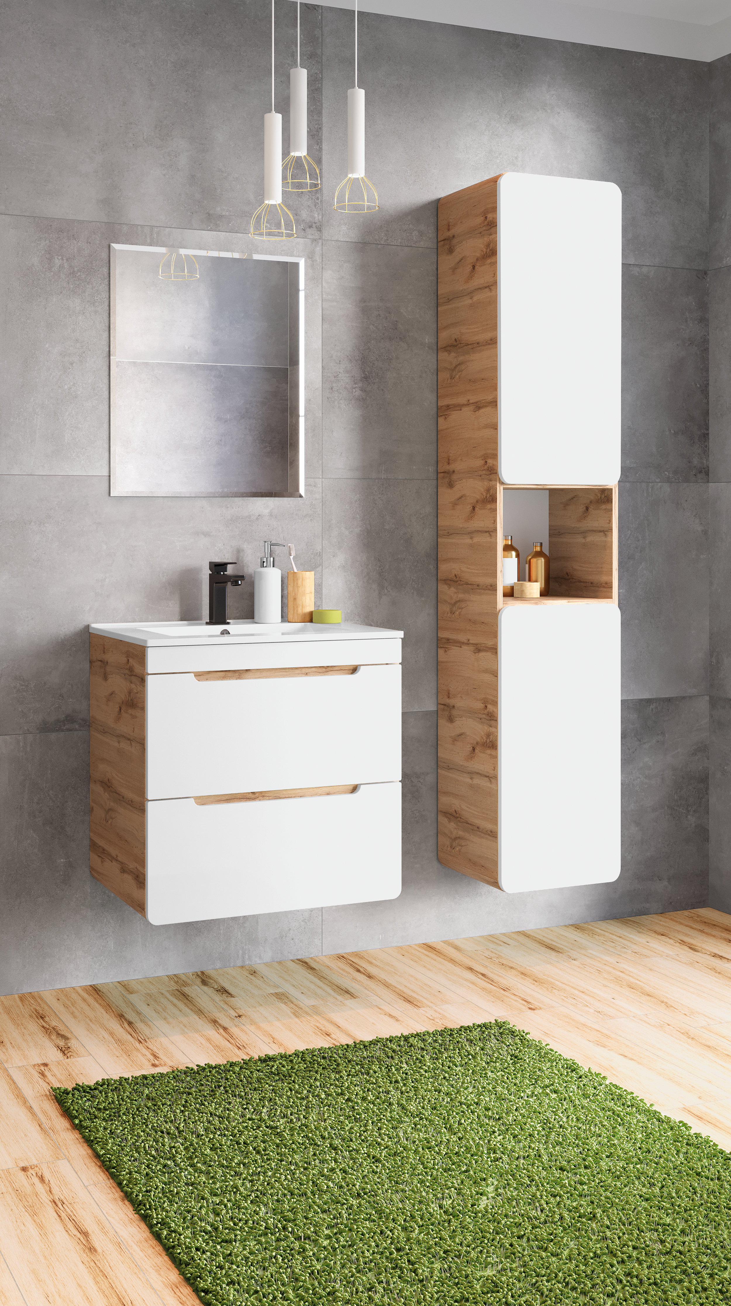 Lustro łazienkowe bez oświetlenia PROSTOKĄTNE 60 x 50 cm DUBIEL VITRUM - 3