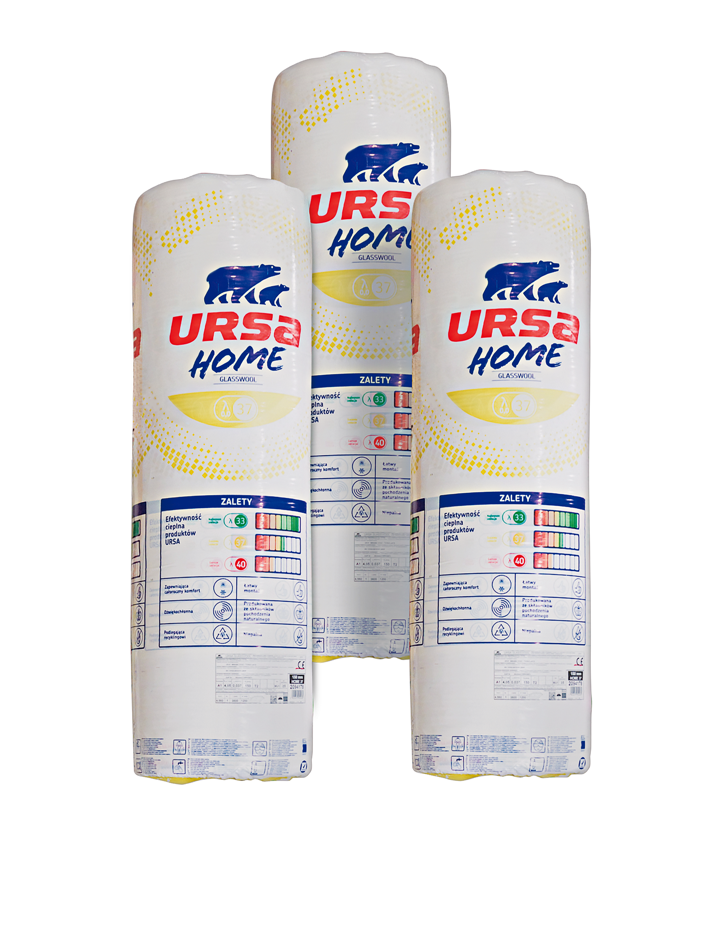 Wełna mineralna szklana HOME 37 150 mm URSA - 2