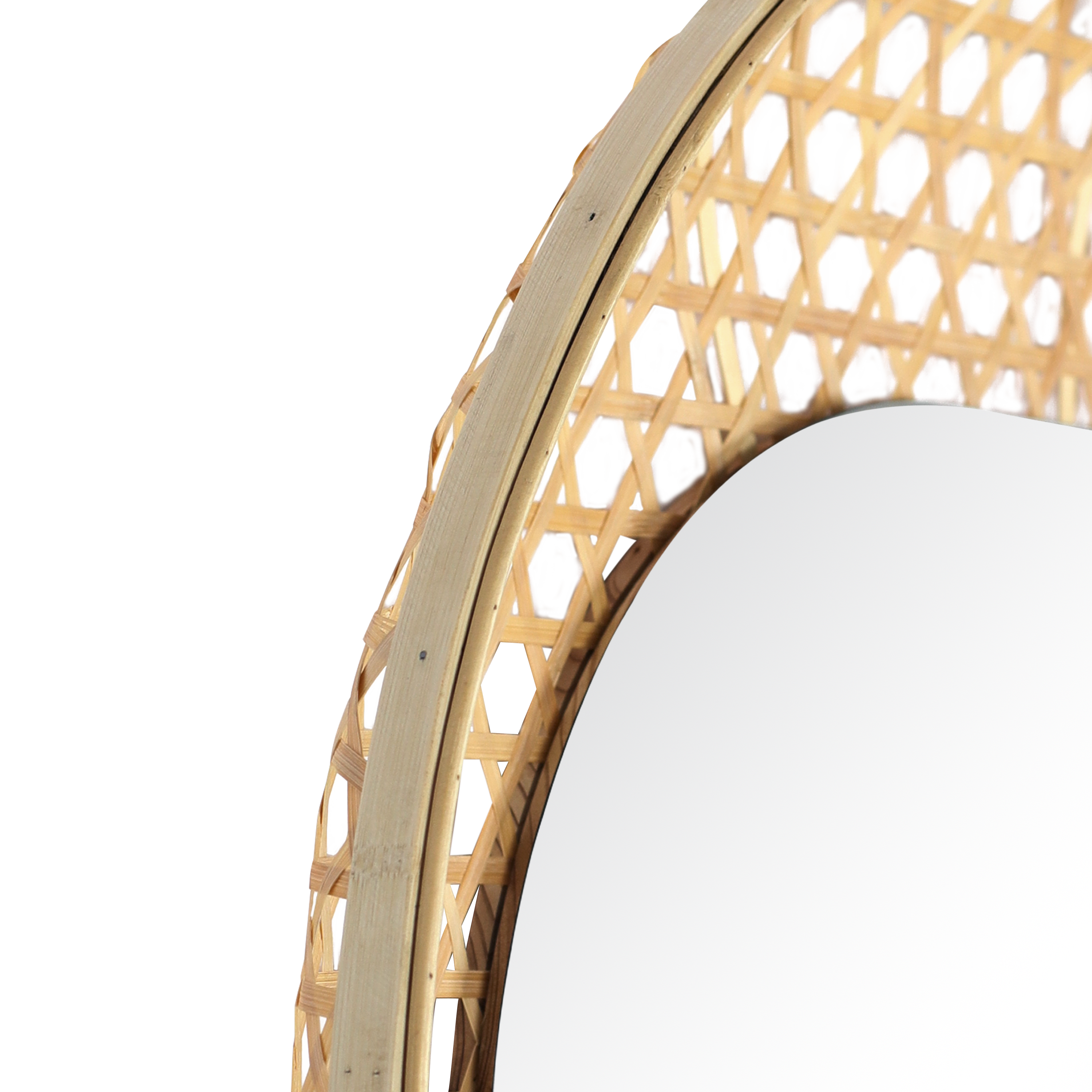 Miroir ovale bambou naturel Palmeira INSPIRE, l.65 x H.78 cm - 7